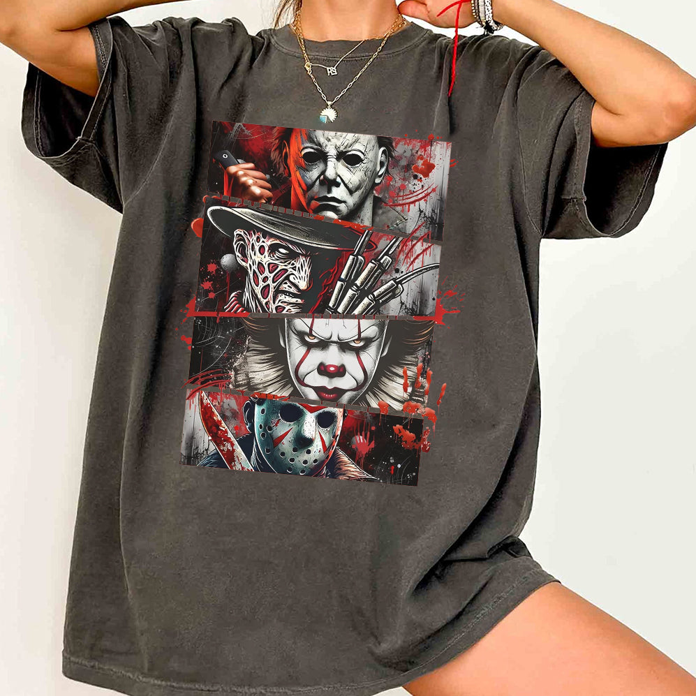 Retro Halloween Horror Nights Shirt, Vintage Halloween Movie Crewneck, Horror T-shirt, Halloween Horror Movie Sweatshirts Halloween