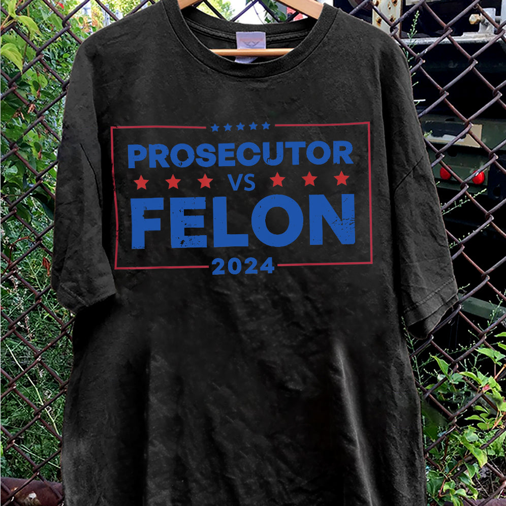 Retro Harris 2024 Prosecutor vs Felon Just Another Tuesday T-Shirt, Political Campaign Tee, Humorous Election Shirt