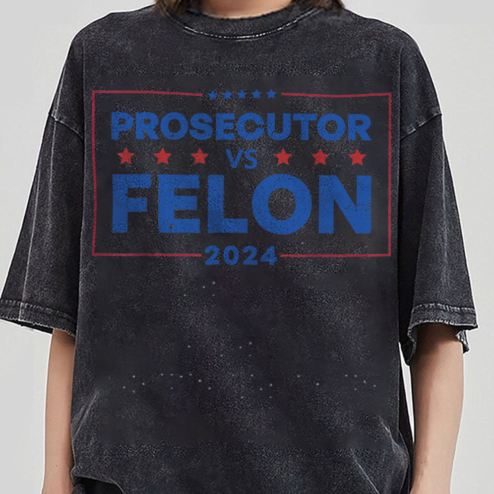 Retro Harris 2024 Prosecutor vs Felon Just Another Tuesday T-Shirt, Political Campaign Tee, Humorous Election Shirt