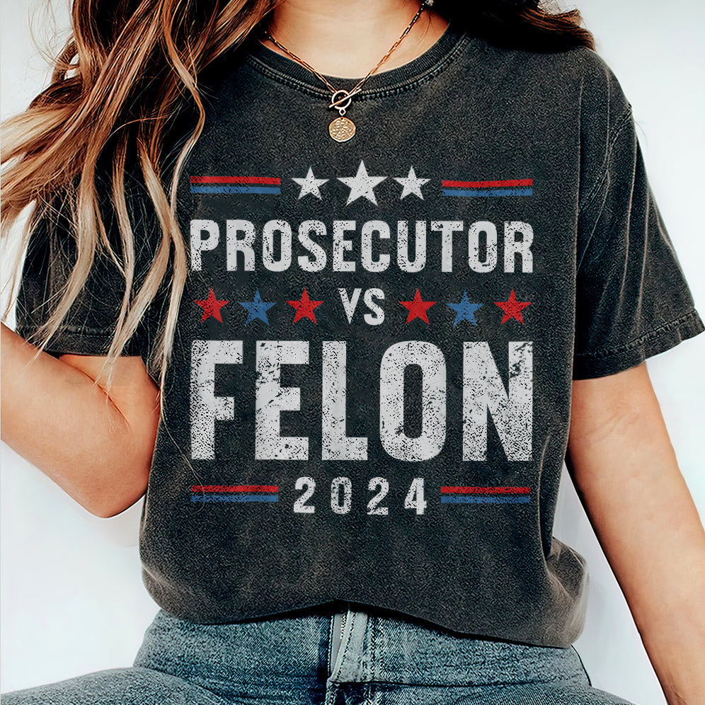 Retro Harris 2024 Prosecutor vs Felon Just Another Tuesday T-Shirt, Political Campaign Tee V2, Humorous Election Shirt