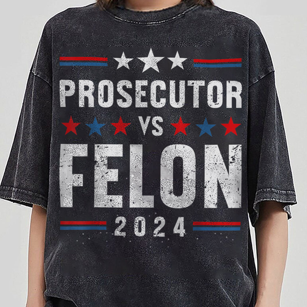 Retro Harris 2024 Prosecutor vs Felon Just Another Tuesday T-Shirt, Political Campaign Tee V2, Humorous Election Shirt