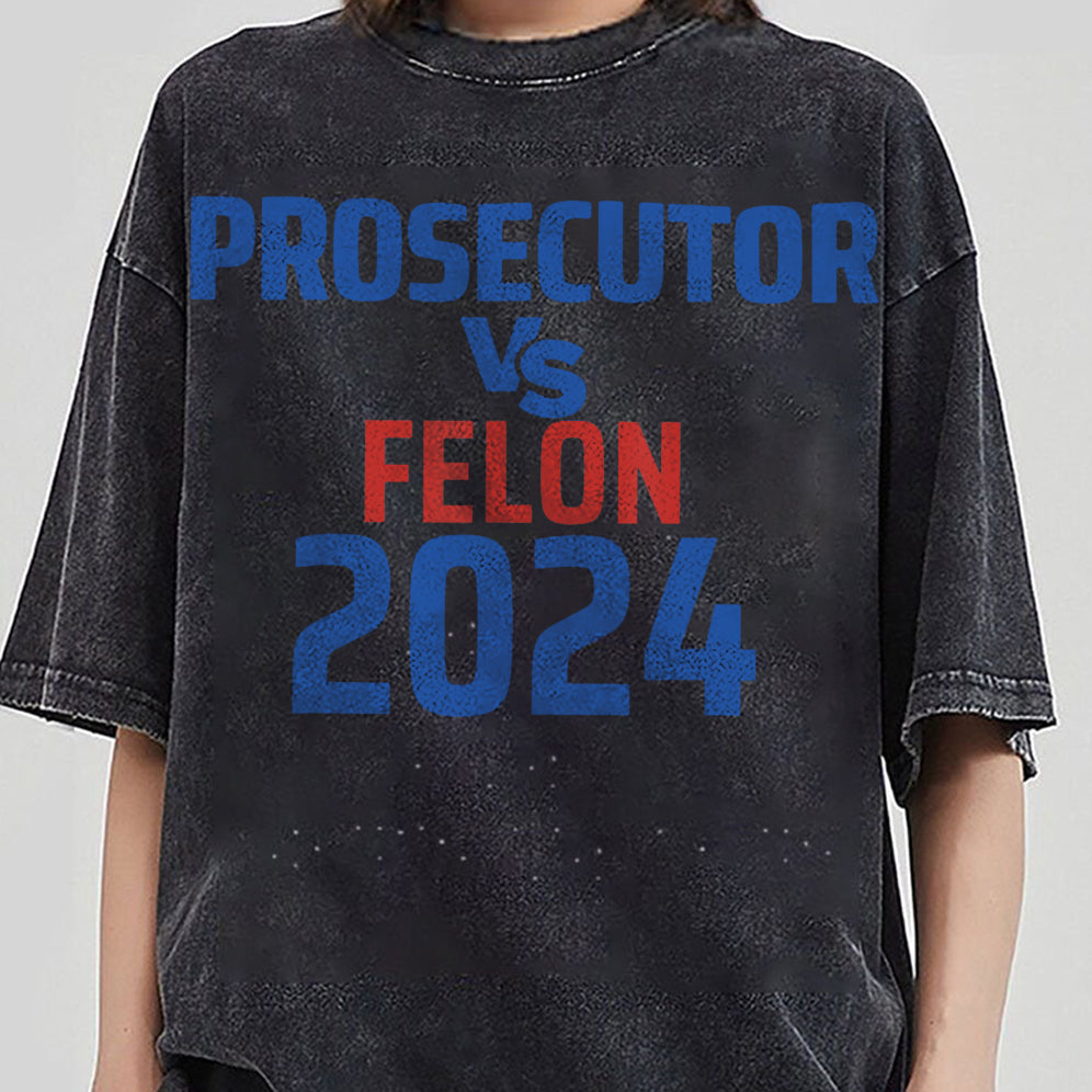Retro Harris 2024 Prosecutor vs Felon Just Another Tuesday T-Shirt, Political Campaign Tee V3, Humorous Election Shirt