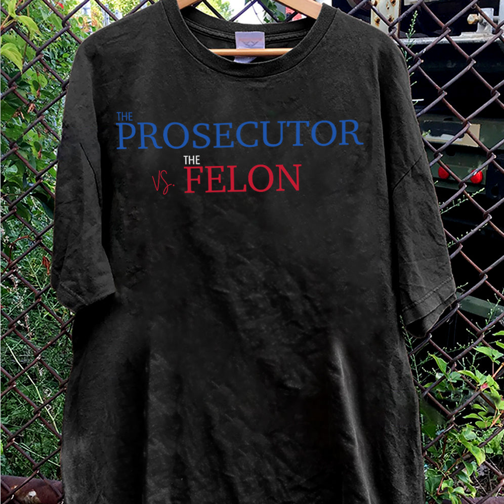 Retro Harris 2024 Prosecutor vs Felon Just Another Tuesday T-Shirt, Political Campaign Tee V4, Humorous Election Shirt