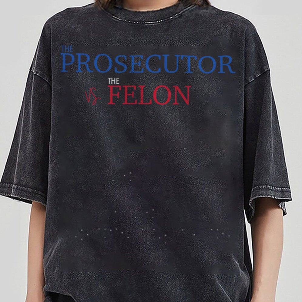 Retro Harris 2024 Prosecutor vs Felon Just Another Tuesday T-Shirt, Political Campaign Tee V4, Humorous Election Shirt