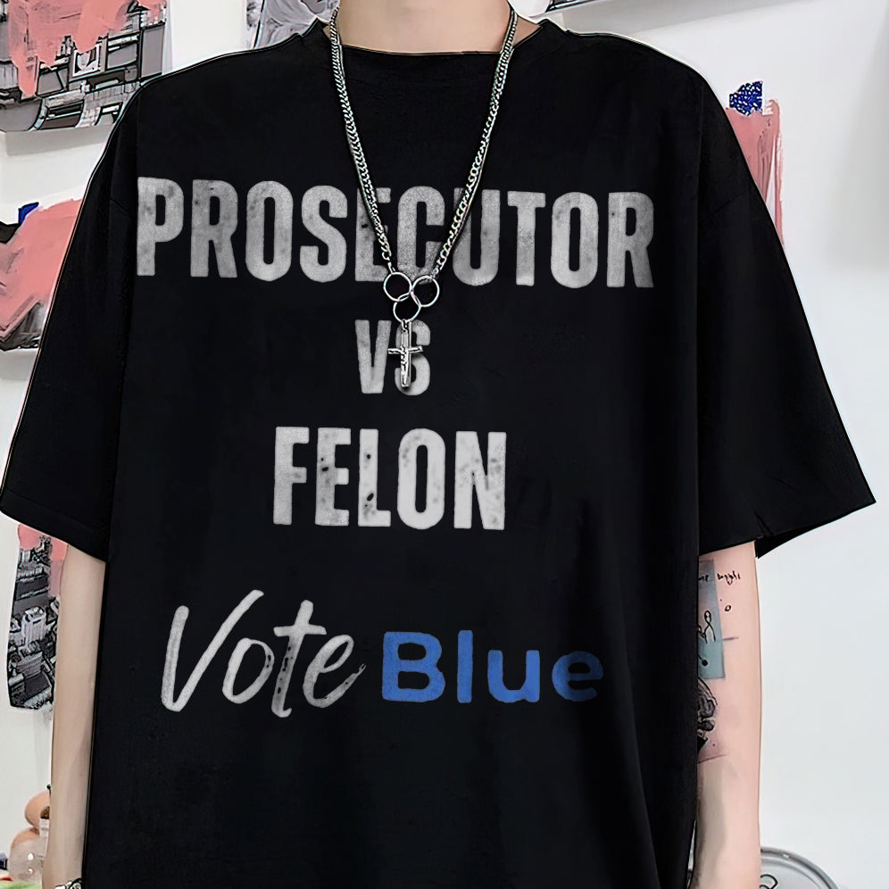Retro Harris 2024 Prosecutor vs Felon Just Another Tuesday T-Shirt, Political Campaign Tee V9, Humorous Election Shirt