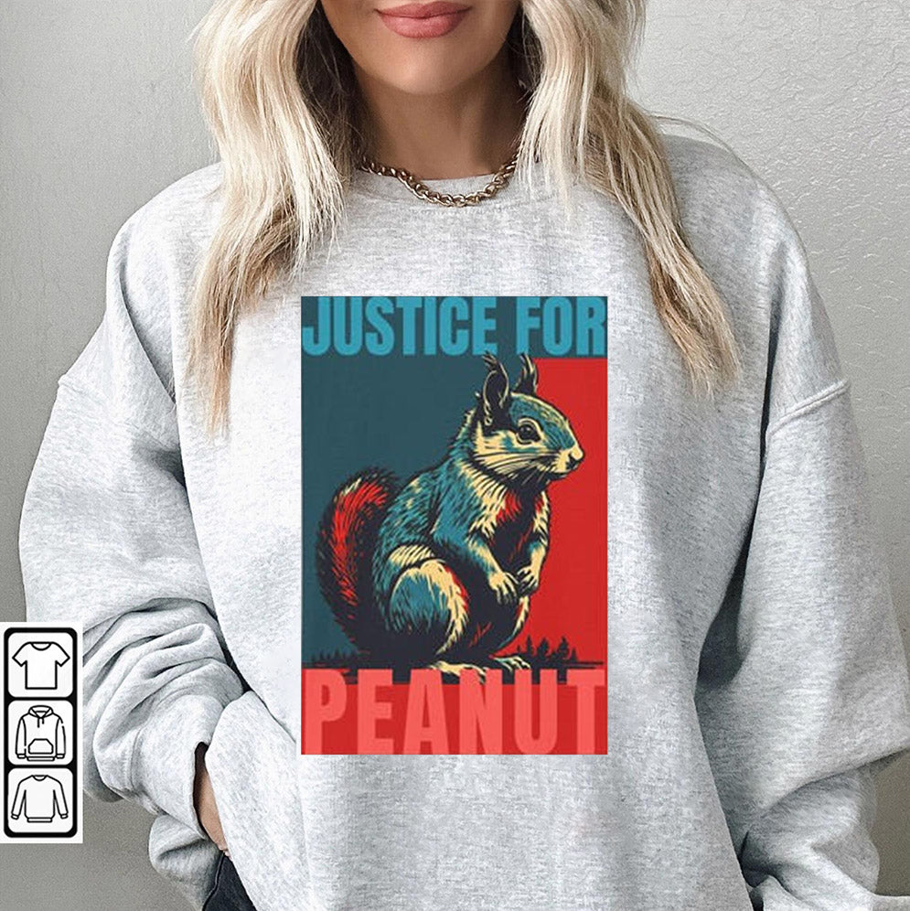 Retro Justice for Peanut the Squirrel Unisex Softstyle T-Shirt, New York City Tee Shirt, Activist Graphic Top, P?Nut The Squirrel