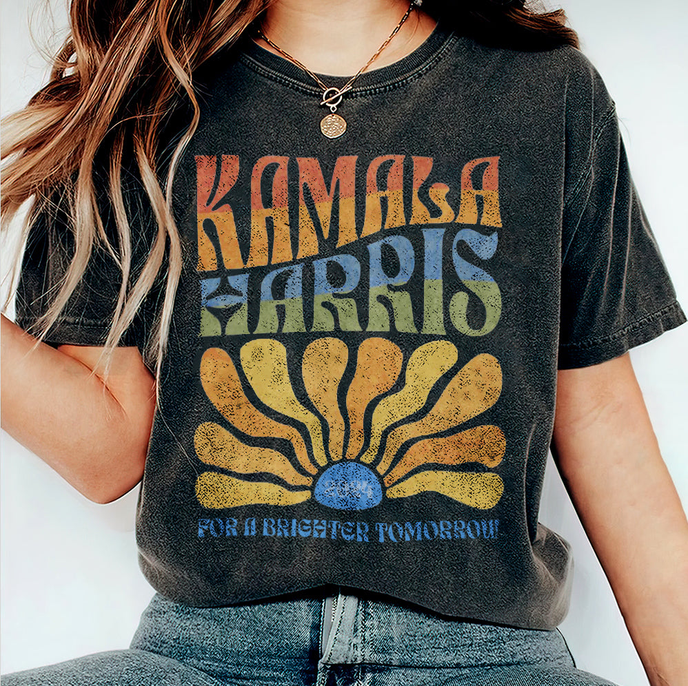 Retro Kamala Harris 2024 Shirt Kamala for President Shirt Boho Aesthetic Tee Retro Tee Election 2024 Shirt