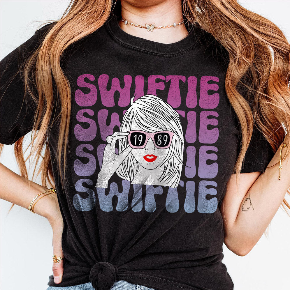 Retro Little Swiftie Shirt, Floral Taylor Girl Shirt, First Concert Outfits, Retro Floral Little Swiftie Shirt, swiftie with glasses