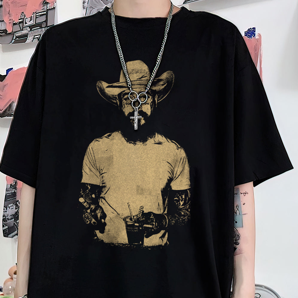 Retro Post Malone Shirt, Cowboy Post Shirt, Country Shirt, Western Graphic Tee, Concert Shirt, Festival Shirt, Had Some Help Shirt