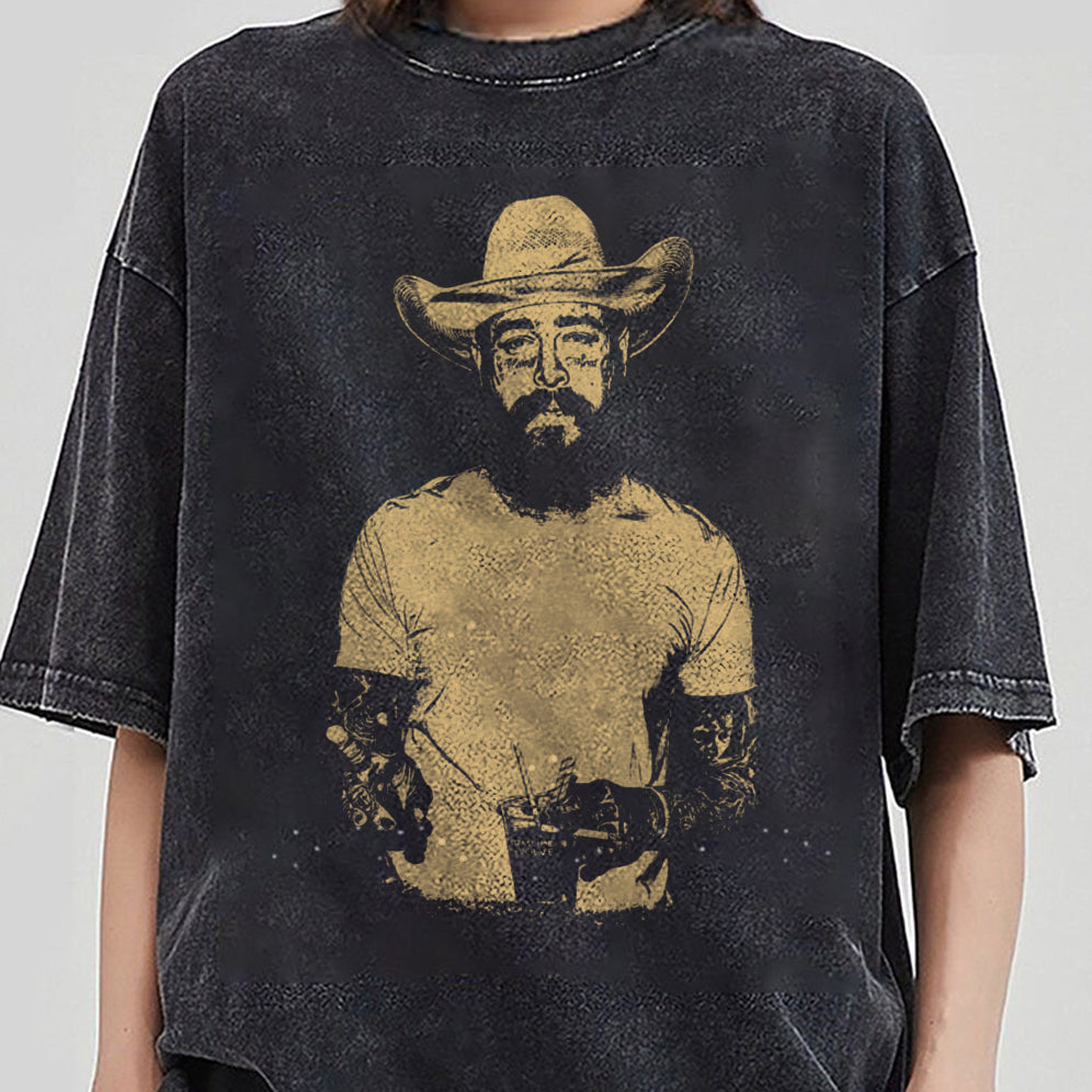 Retro Post Malone Shirt, Cowboy Post Shirt, Country Shirt, Western Graphic Tee, Concert Shirt, Festival Shirt, Had Some Help Shirt