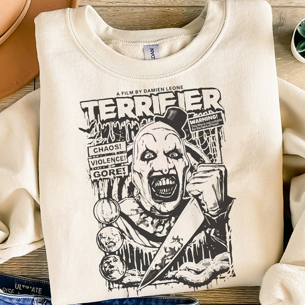Retro Terrifier Shirt, Art the Clown Tshirt, Horror Movie Shirt, Clown Tee, Comfort Colors Shirt, Creepy Clown Shirt, Halloween Gift