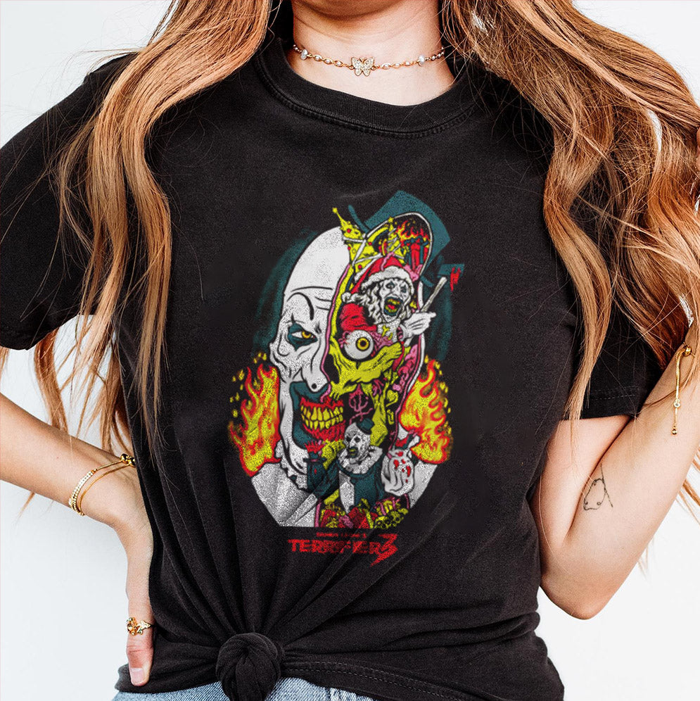 Retro Terrifier Shirt, Art the Clown Tshirt, Horror Movie Shirt, Terrifier 3 Season Of Slaughter Xmas Gifts Classic T-Shirt