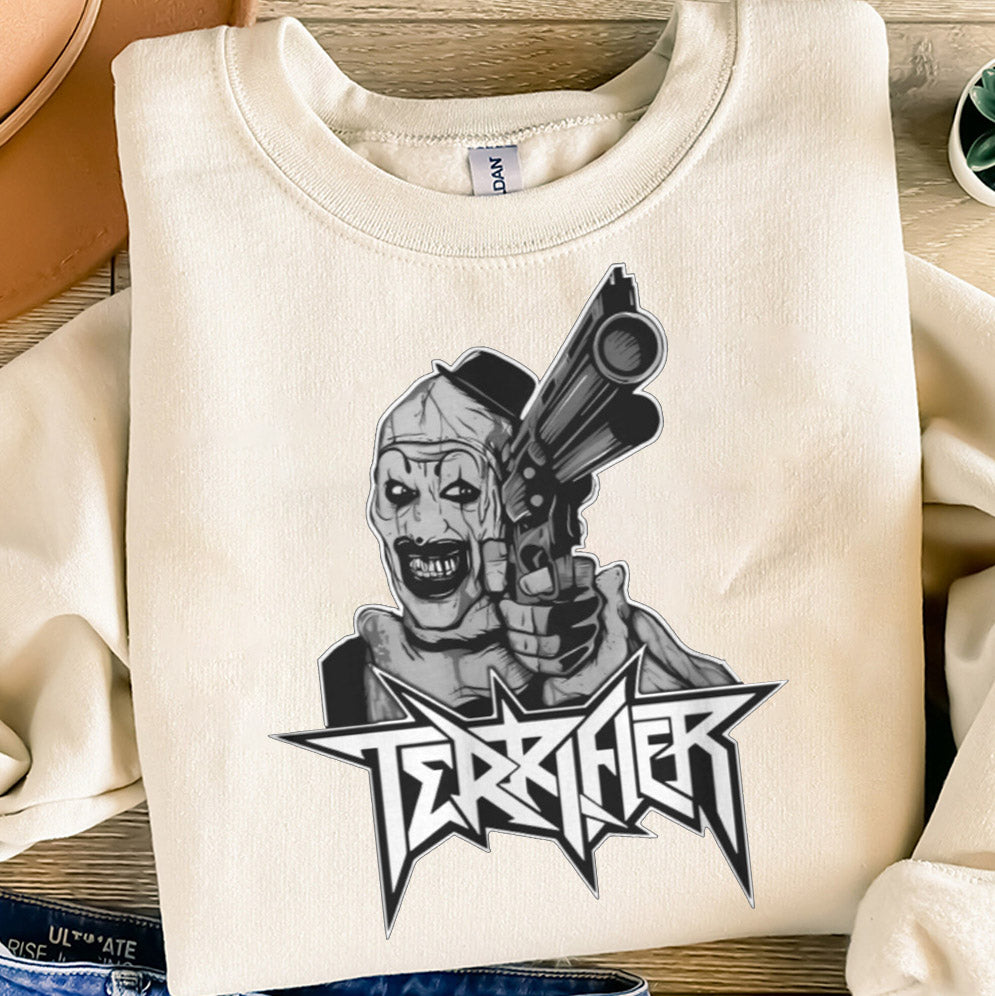 Retro Terrifier T Shirt, Terrifier, Halloween T-shirt, Terrifier Merch, Scary Clown, Terrifier 3, The Terrifier, Scary Clown Horror Movie Halloween Shirt
