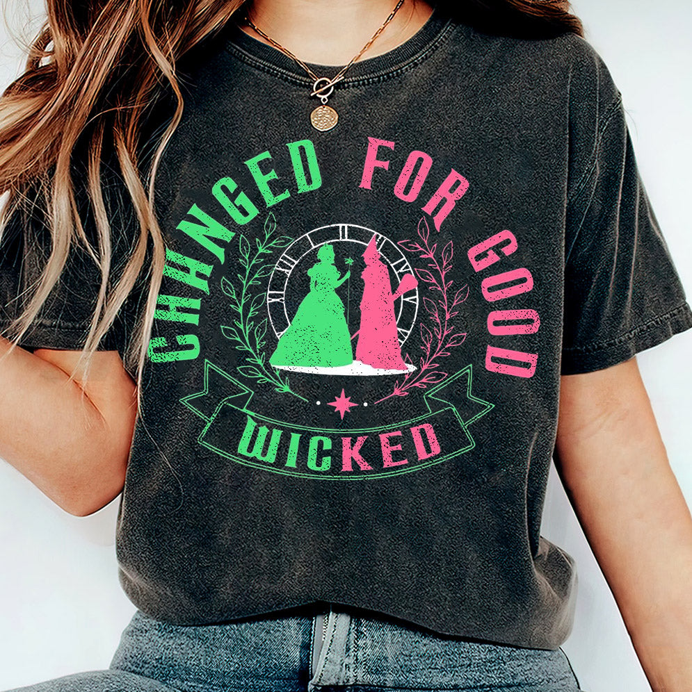 Retro Wicked Glitter Colorful Shirt, Defy Gravity Broomstick Magic Wand Shirt, Wizard of Oz Tee V2, Witch Pink and Green Sweatshirt