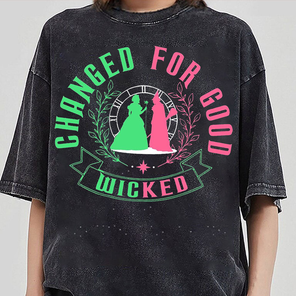 Retro Wicked Glitter Colorful Shirt, Defy Gravity Broomstick Magic Wand Shirt, Wizard of Oz Tee V2, Witch Pink and Green Sweatshirt
