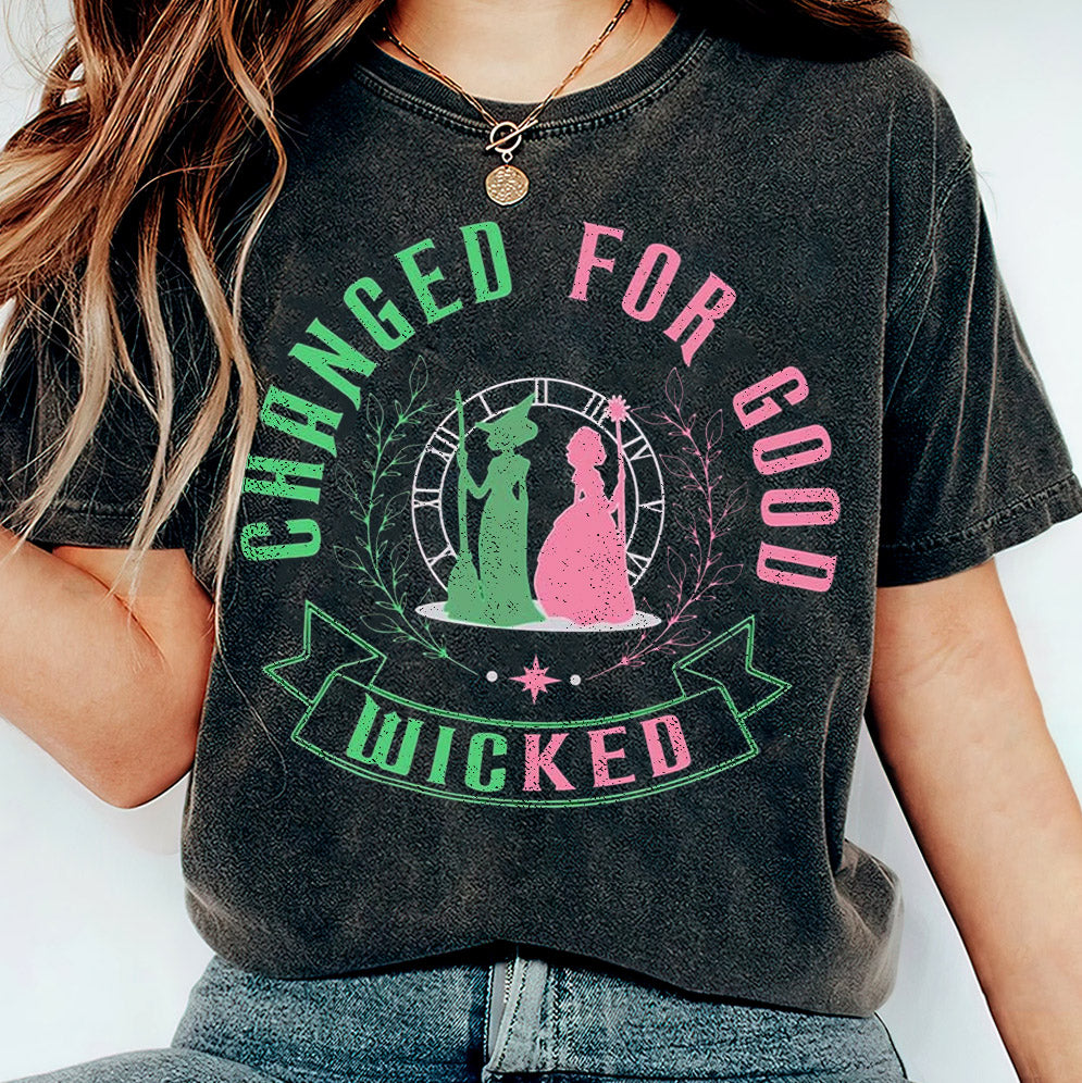Retro Wicked Glitter Colorful Shirt, Defy Gravity Broomstick Magic Wand Shirt, Wizard of Oz Tee, Witch Pink and Green Sweatshirt