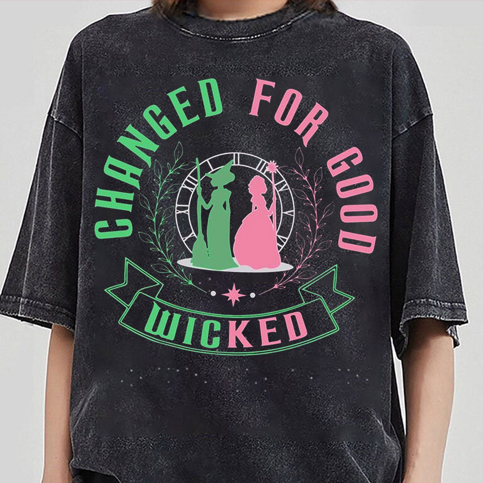 Retro Wicked Glitter Colorful Shirt, Defy Gravity Broomstick Magic Wand Shirt, Wizard of Oz Tee, Witch Pink and Green Sweatshirt