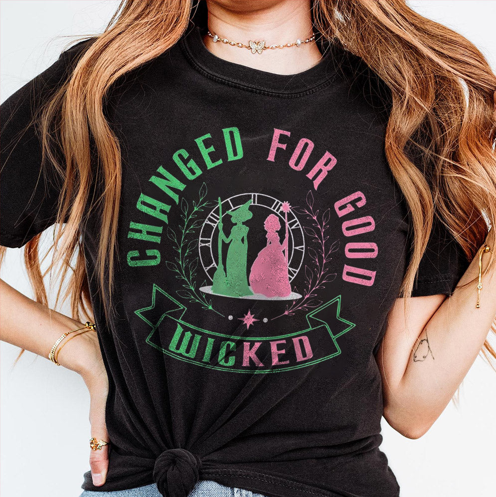 Retro Wicked Glitter Colorful Shirt, Defy Gravity Broomstick Magic Wand Shirt, Wizard of Oz Tee, Witch Pink and Green Sweatshirt