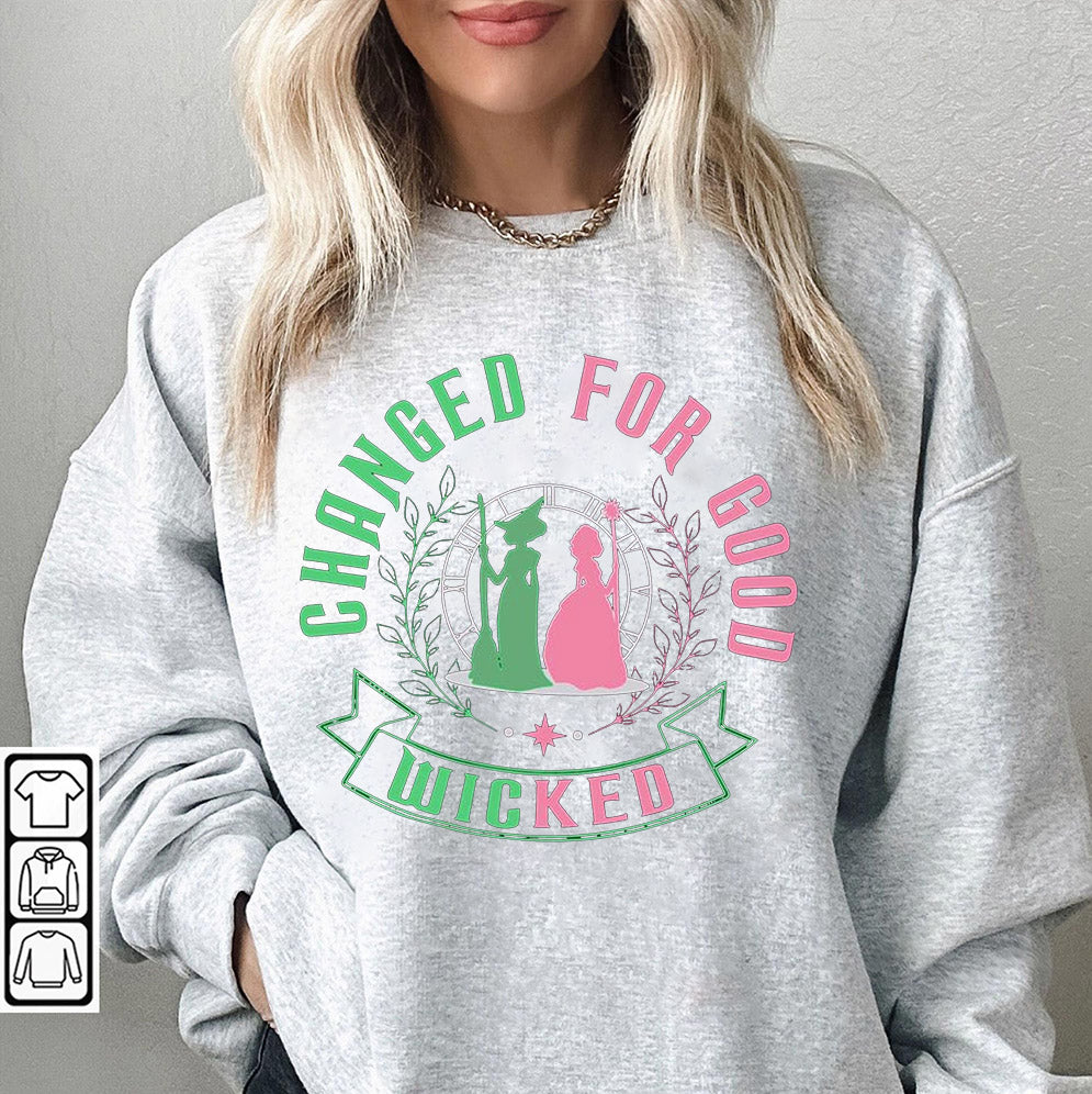 Retro Wicked Glitter Colorful Shirt, Defy Gravity Broomstick Magic Wand Shirt, Wizard of Oz Tee, Witch Pink and Green Sweatshirt