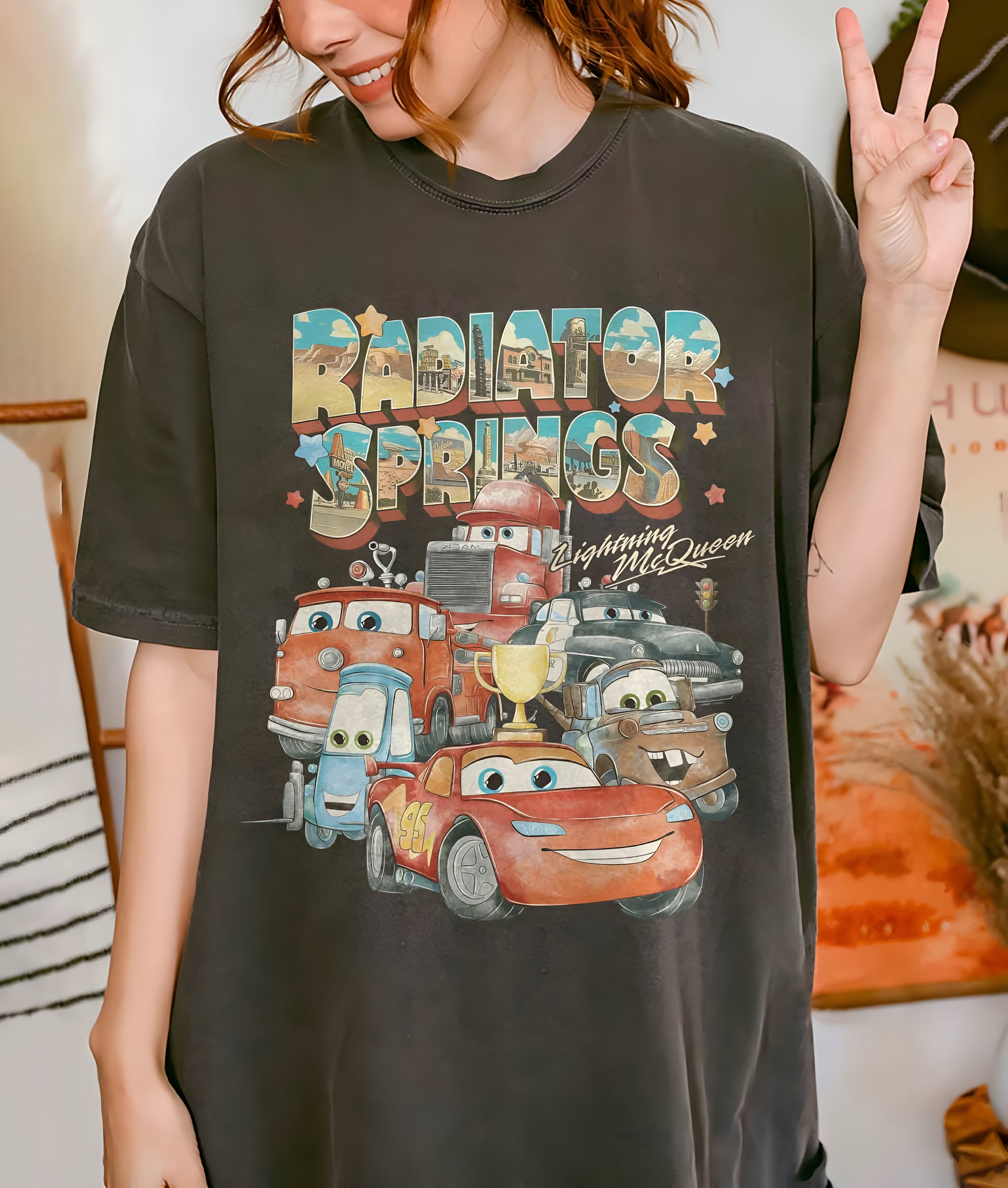 Retro Radiator Springs Cars Movie Shirt, Lightning McQueen Shirt, Cars Movie Disney Shirt, Disney Family Trip Shirt, Cars Movie Characters