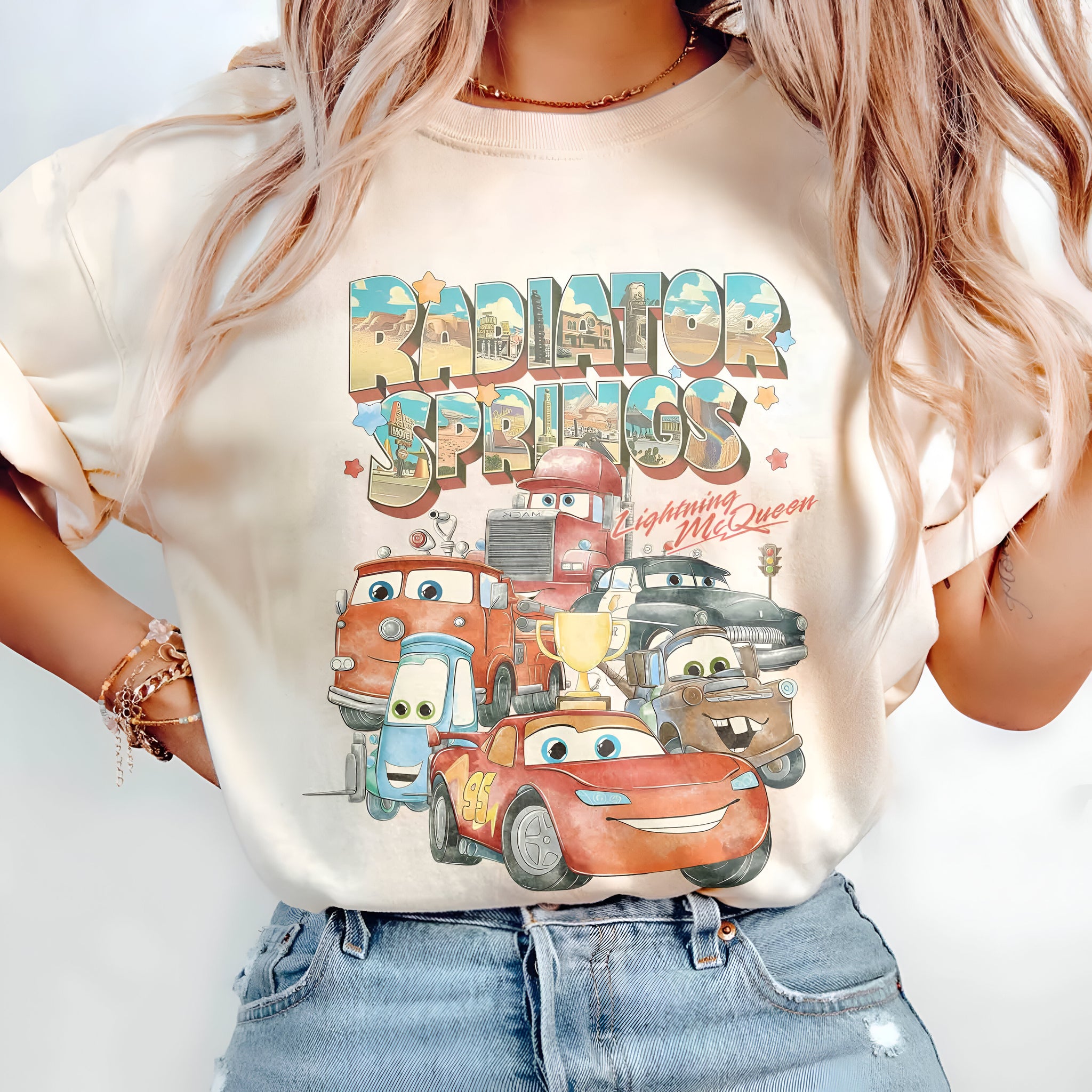 Retro Radiator Springs Cars Movie Shirt, Lightning McQueen Shirt, Cars Movie Disney Shirt, Disney Family Trip Shirt, Cars Movie Characters