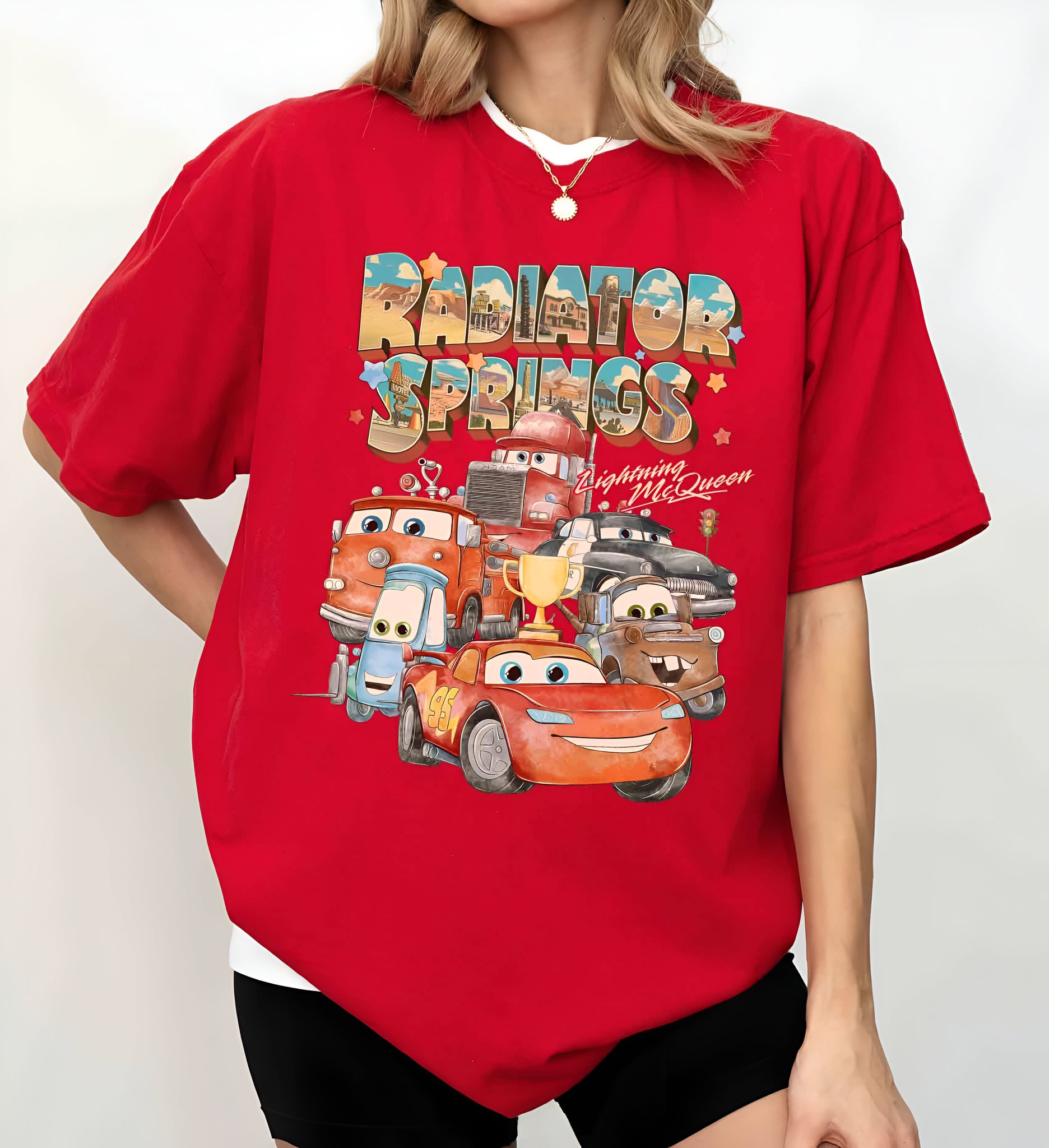 Retro Radiator Springs Cars Movie Shirt, Lightning McQueen Shirt, Cars Movie Disney Shirt, Disney Family Trip Shirt, Cars Movie Characters