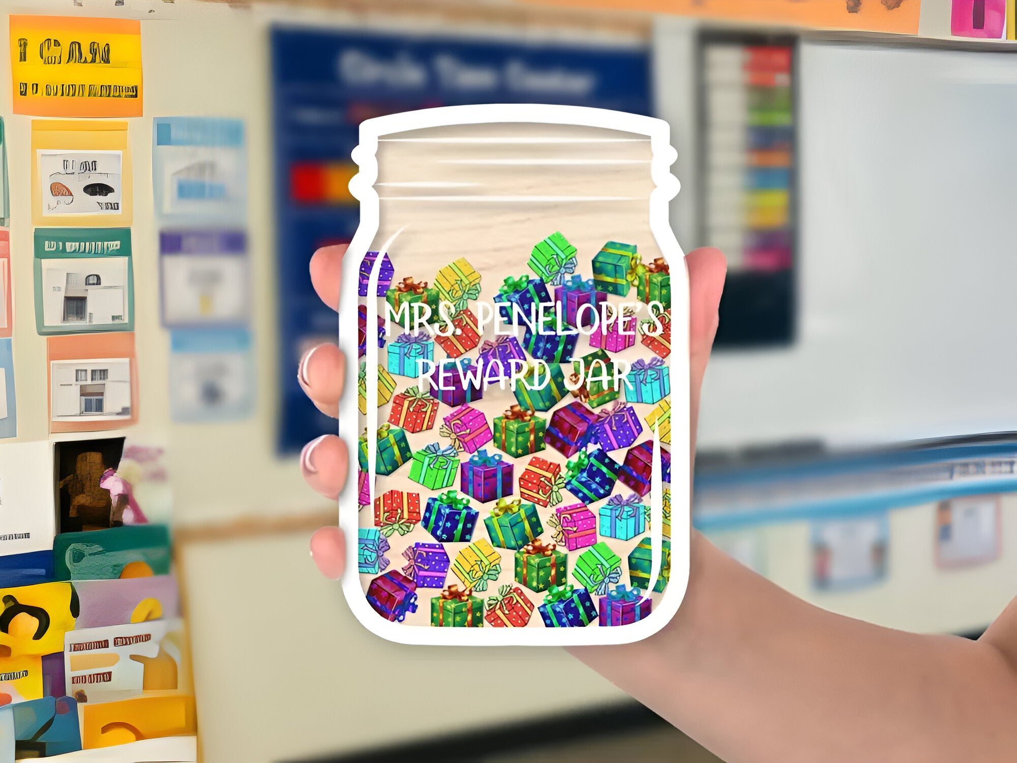 Reward Jar Magnet Personalized Gift Custom Reward Jar Magnetic Back To School Gift, Personalized Present Reward Jar Classroom Decor rejar rejar1