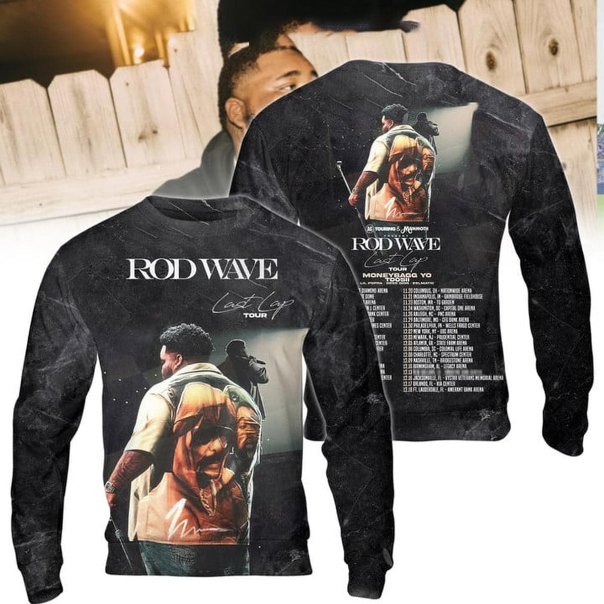 Rod Wave 3D Shirt, Last Lap Tour Hoodie, Moneybagg Yo Toosii 2024 T-Shirt, Rod Wave Concert Sweatshirt, Hip Hop Music Fan Gift TMC