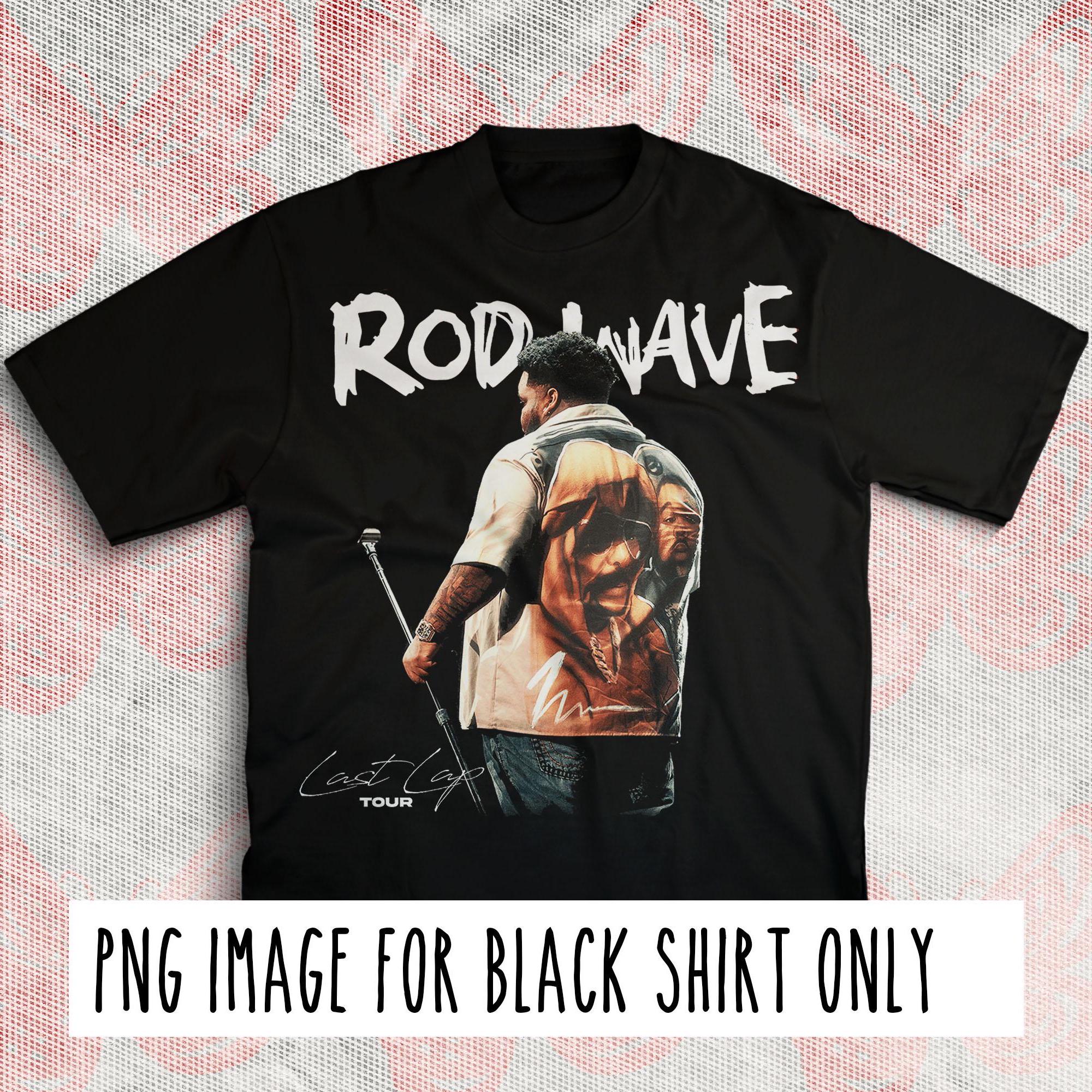 ROD WAVE PNG file for Black Shirt  Last Lap Tour  Hip Hop Design TMC