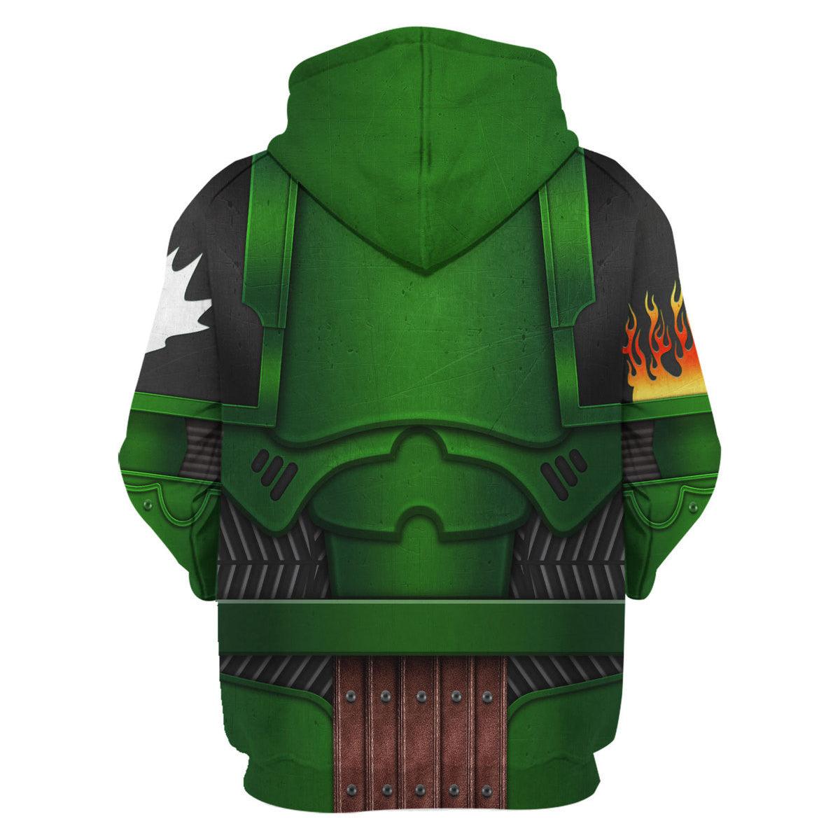 Salamanders Captains Marines Salamanders  Warhammer Costume Hoodie Jogger, Salamanders Captains Marines Salamanders Space Marines Cosplay 3D Hoodie Pants, Warhammer 3D Tracksuit, Warhammer Game Outfit TQT2