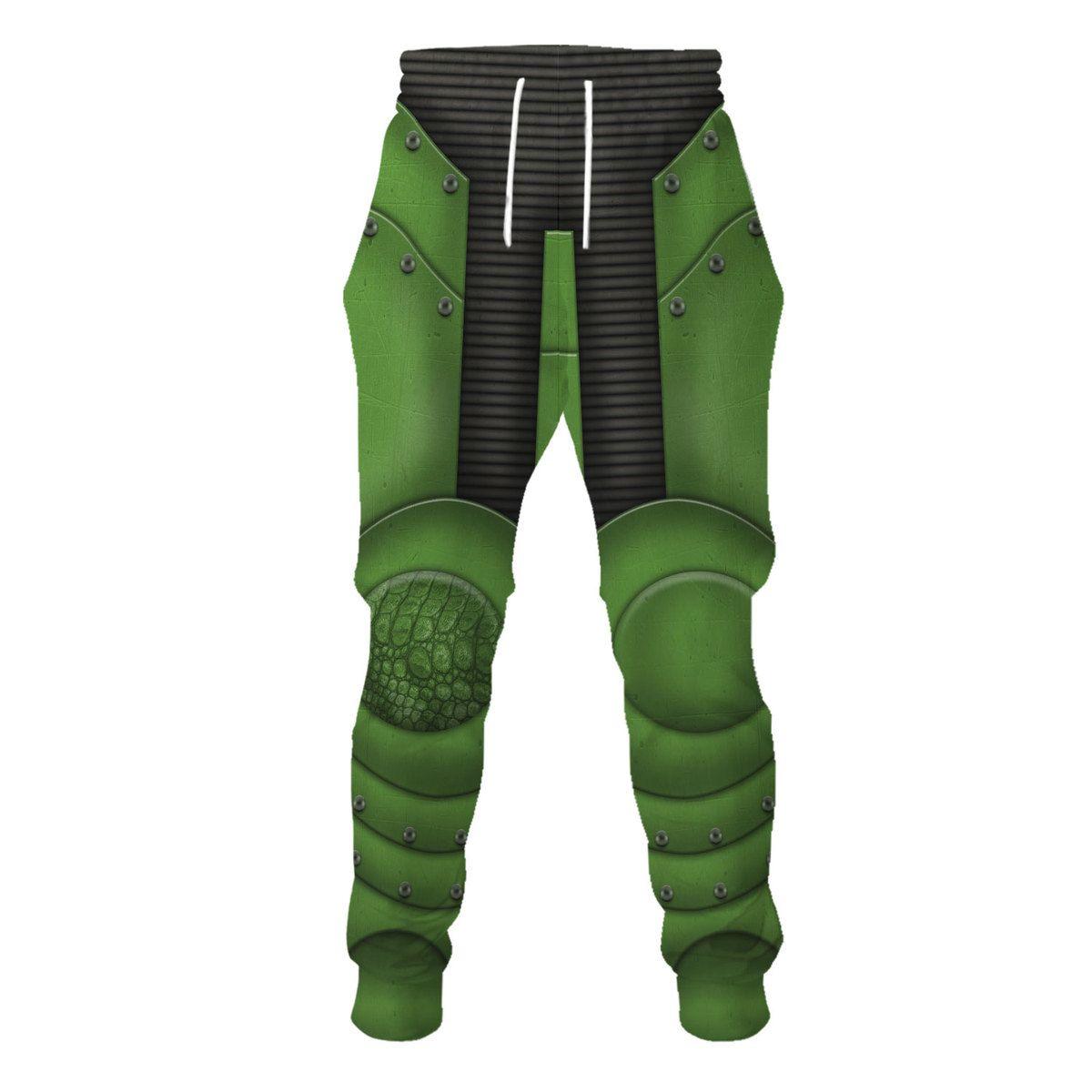 Salamanders Legions Warhammer Costume Hoodie Jogger,Salamanders Legions Marines Cosplay 3D Hoodie Pants, Warhammer 3D Tracksuit 