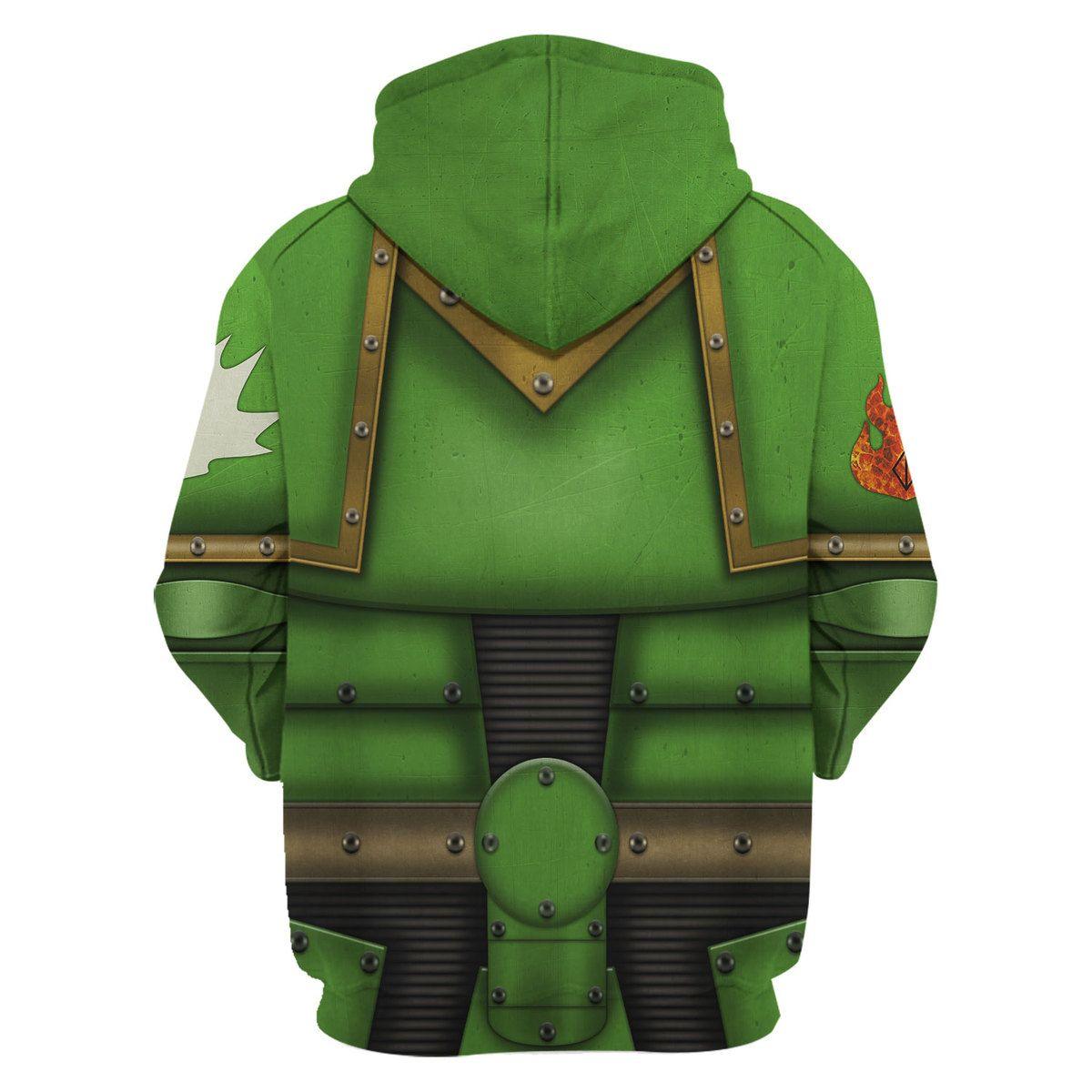 Salamanders Legions Warhammer Costume Hoodie Jogger,Salamanders Legions Marines Cosplay 3D Hoodie Pants, Warhammer 3D Tracksuit 