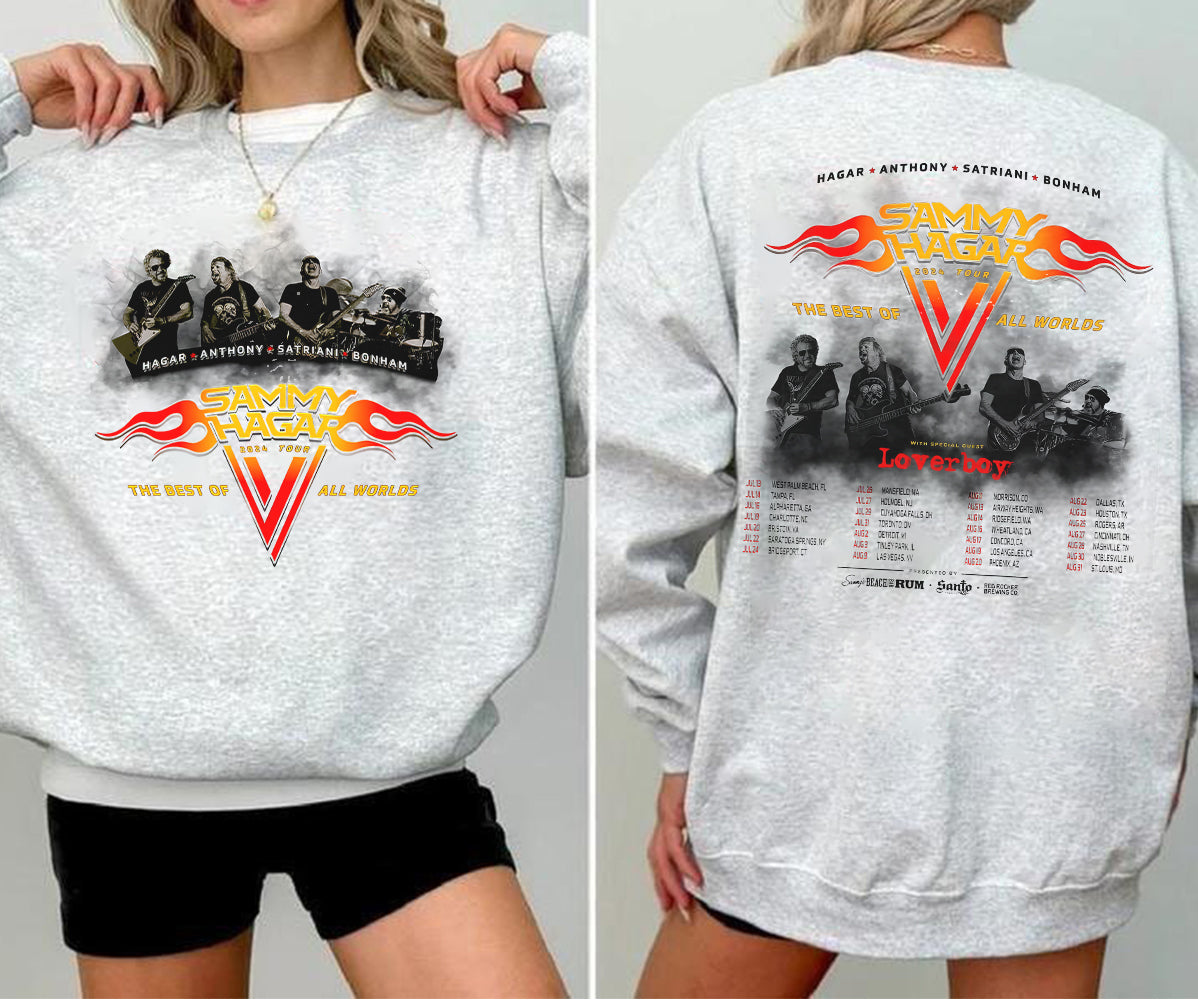 Sammy Hagar The Best of All Worlds 2024 Tour Shirt, Sammy Hagar Fan Shirt, Sammy Hagar 2024 Tour Shirt, The Red Rocker 2024 Concert Shirt