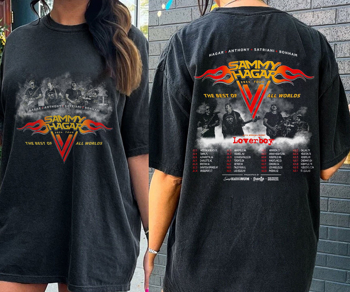 Sammy Hagar The Best of All Worlds 2024 Tour Shirt, Sammy Hagar Fan Shirt, Sammy Hagar 2024 Tour Shirt, The Red Rocker 2024 Concert Shirt