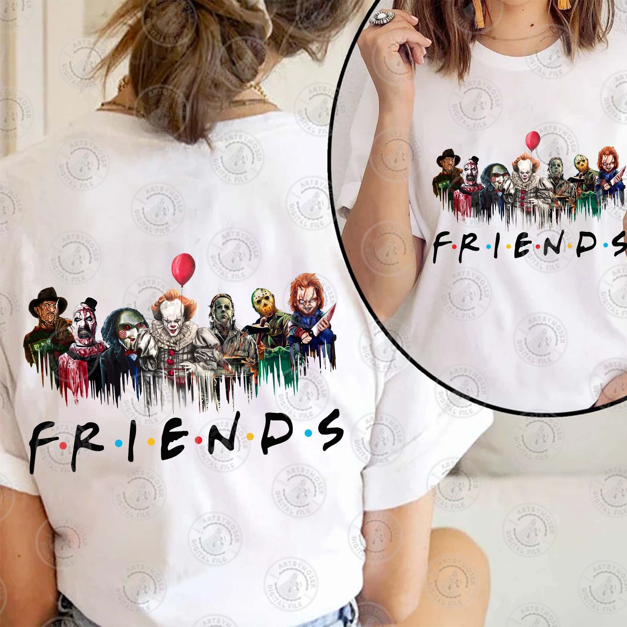 Scary Halloween Movie Tshirt, Horror Friends Tshirt, Movie Killers Tshirt, Horror Movie Tshirt, Series Killer Halloween Tshirt HW2607 12