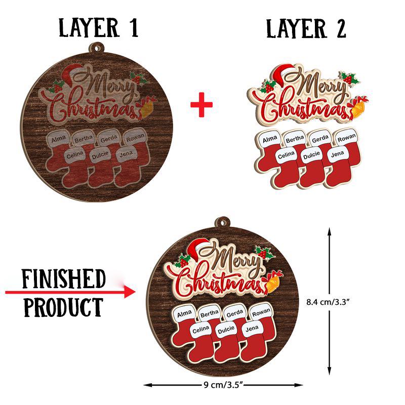 Scrabble Personalized Christmas Ornaments, Grandkids Crossword Puzzle Art Ornament, Gifts for Grandma Ornament, Custom Grandkids Ornament OROC24