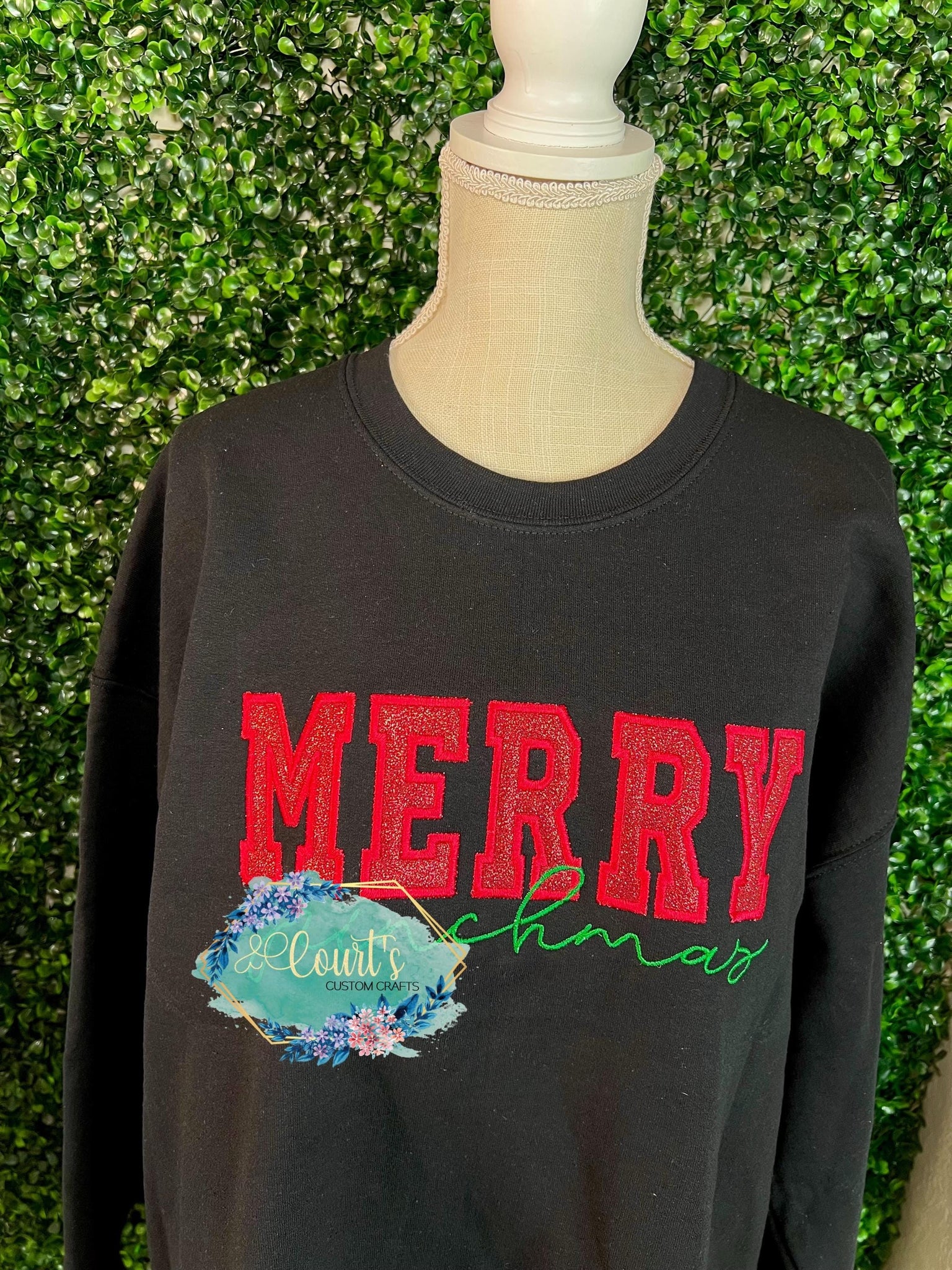 Side Bow Sweatshirt  Glitter Bow Sweatshirt  Embroidered Bow Sweatshirt  Appliqu? Embroidered Sweatshirt  Christmas Sweater ESIBOW