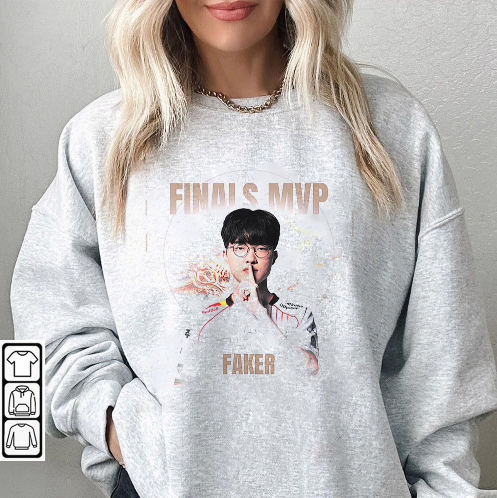 SKT T1 Faker Finals MVP League Of Legends Worlds 2024 Champions Classic T- Shirt, LOL Fan Gift, Esports Merch, League of Legends T-Shirt