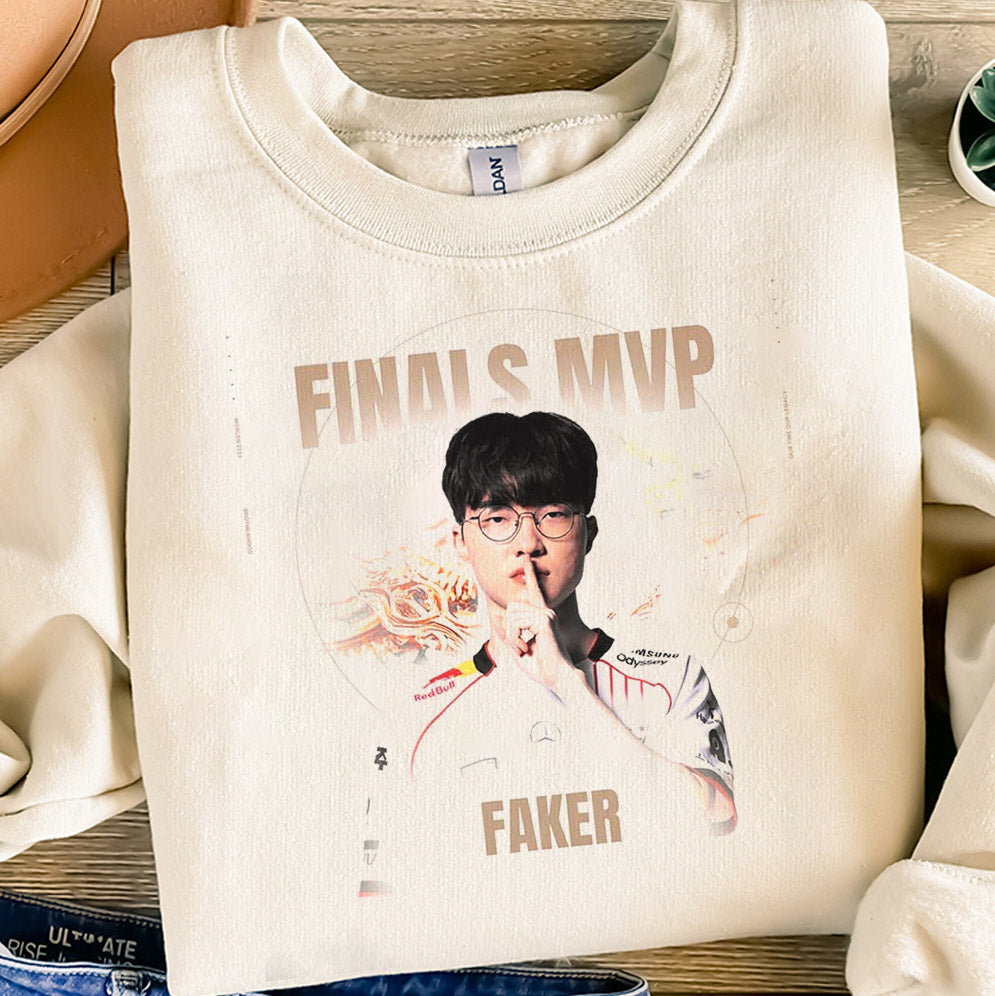 SKT T1 Faker Finals MVP League Of Legends Worlds 2024 Champions Classic T- Shirt, LOL Fan Gift, Esports Merch, League of Legends T-Shirt