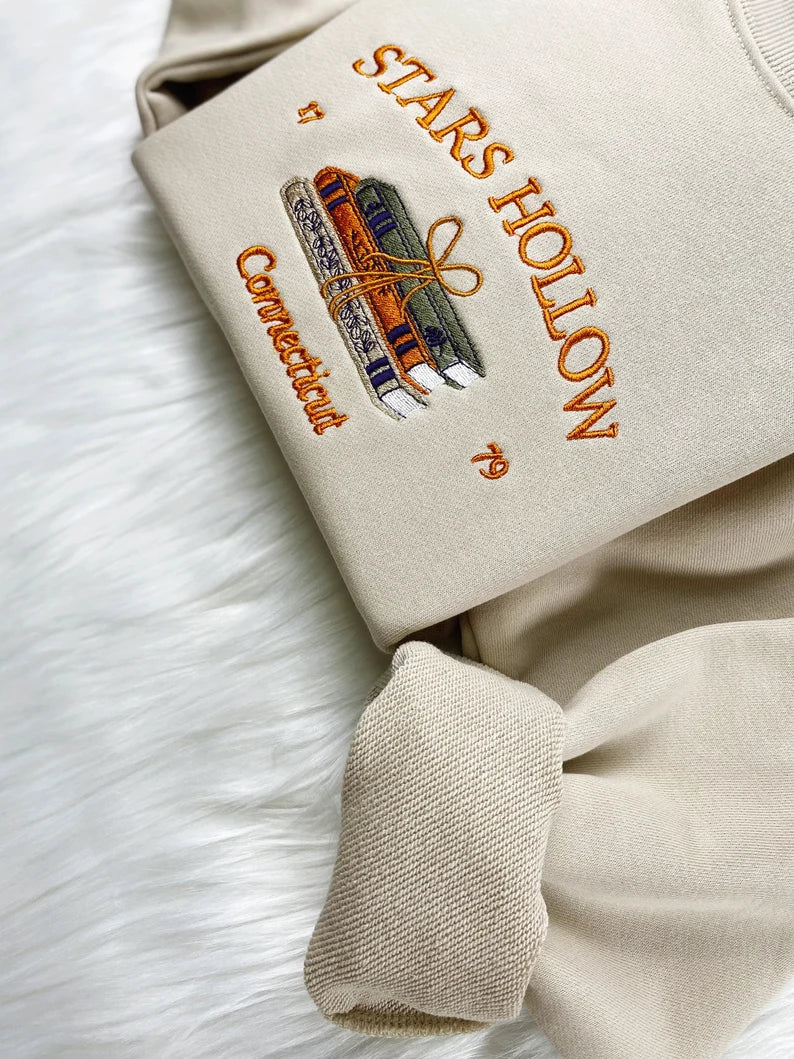 Stars Hollow Connecticut Style Embroidered Gilmore Girls Merch Sweatshirt EMHA0609