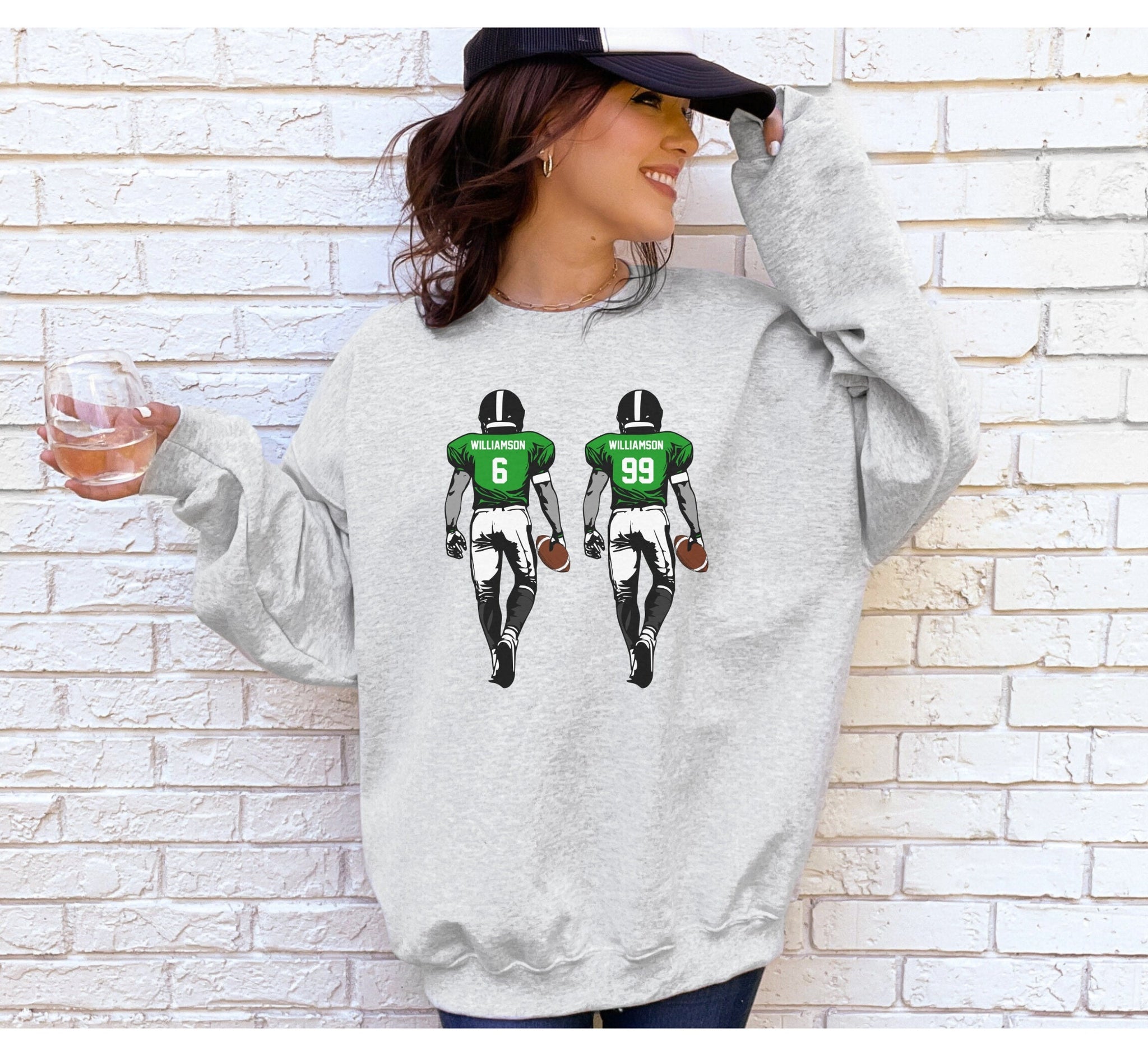 Sons football sweatshirt, my boys, brothers football, 2 players football mom sweater, game day, high school football team, football game 3 FB2308