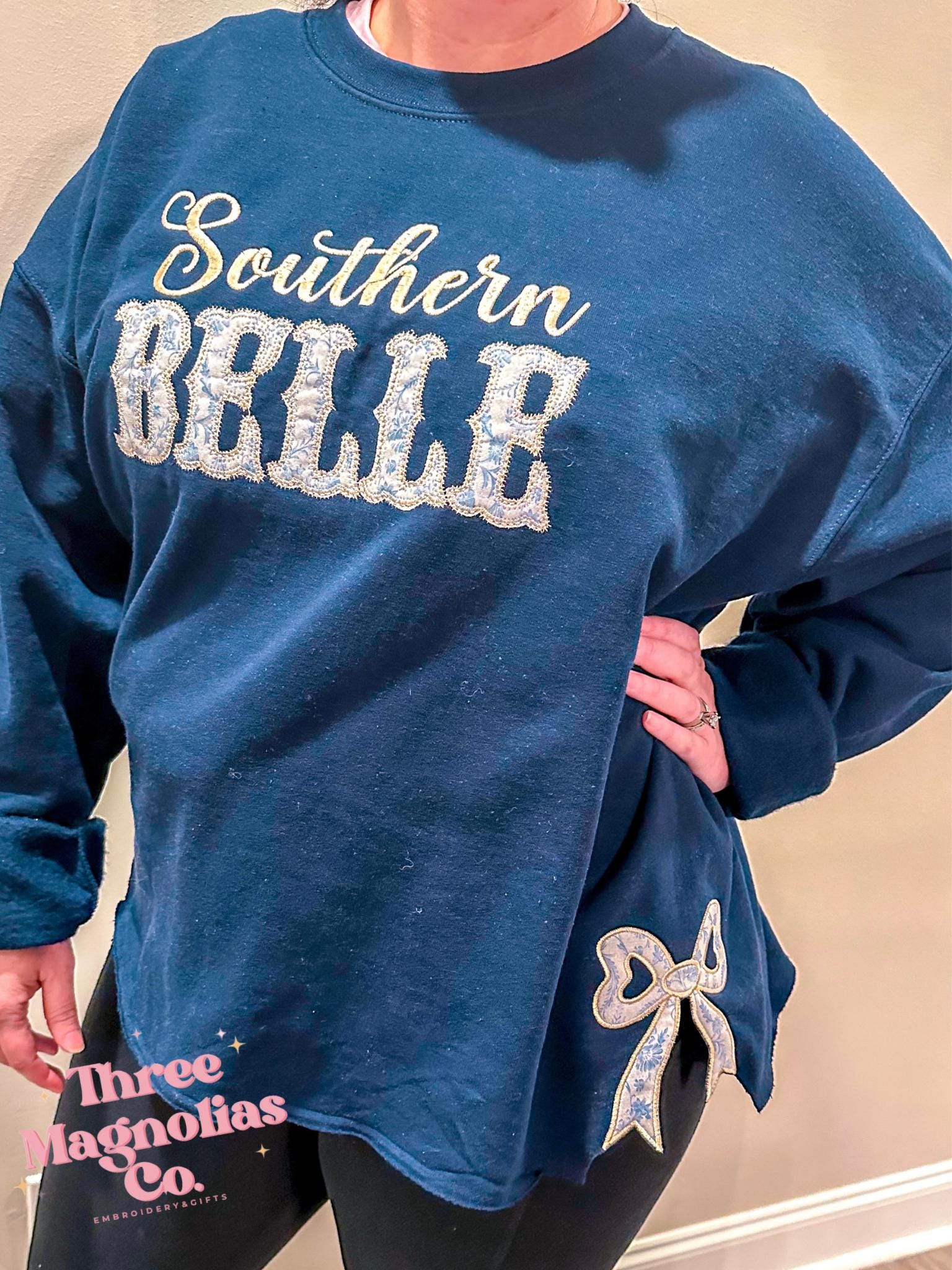 Southern Belle Side Bow Crewneck ESIBOW