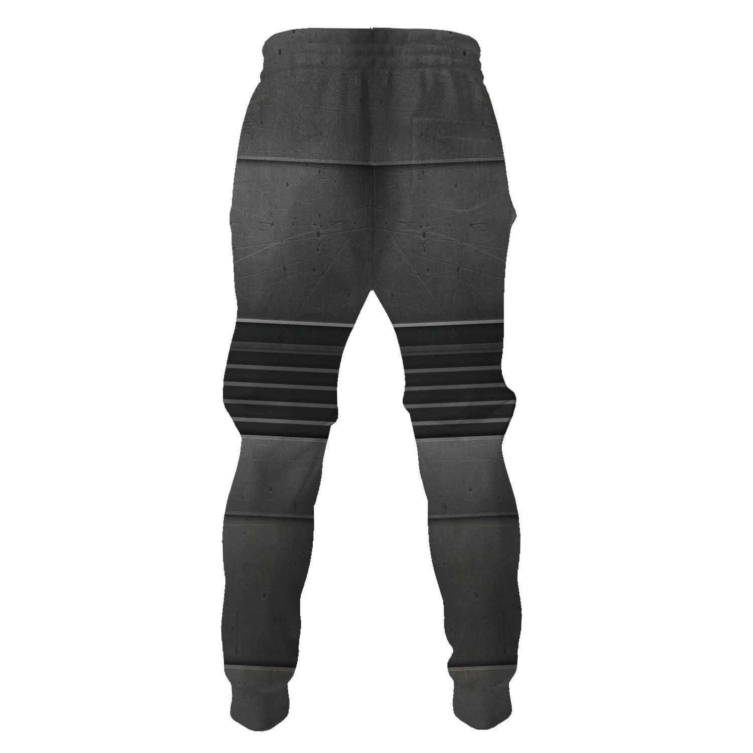 Space Marines Black Templars Warhammer Costume Hoodie Jogger, Space Marines Black Templars Guard Marines Cosplay 3D Hoodie Pants, Warhammer 3D Tracksuit TQT4