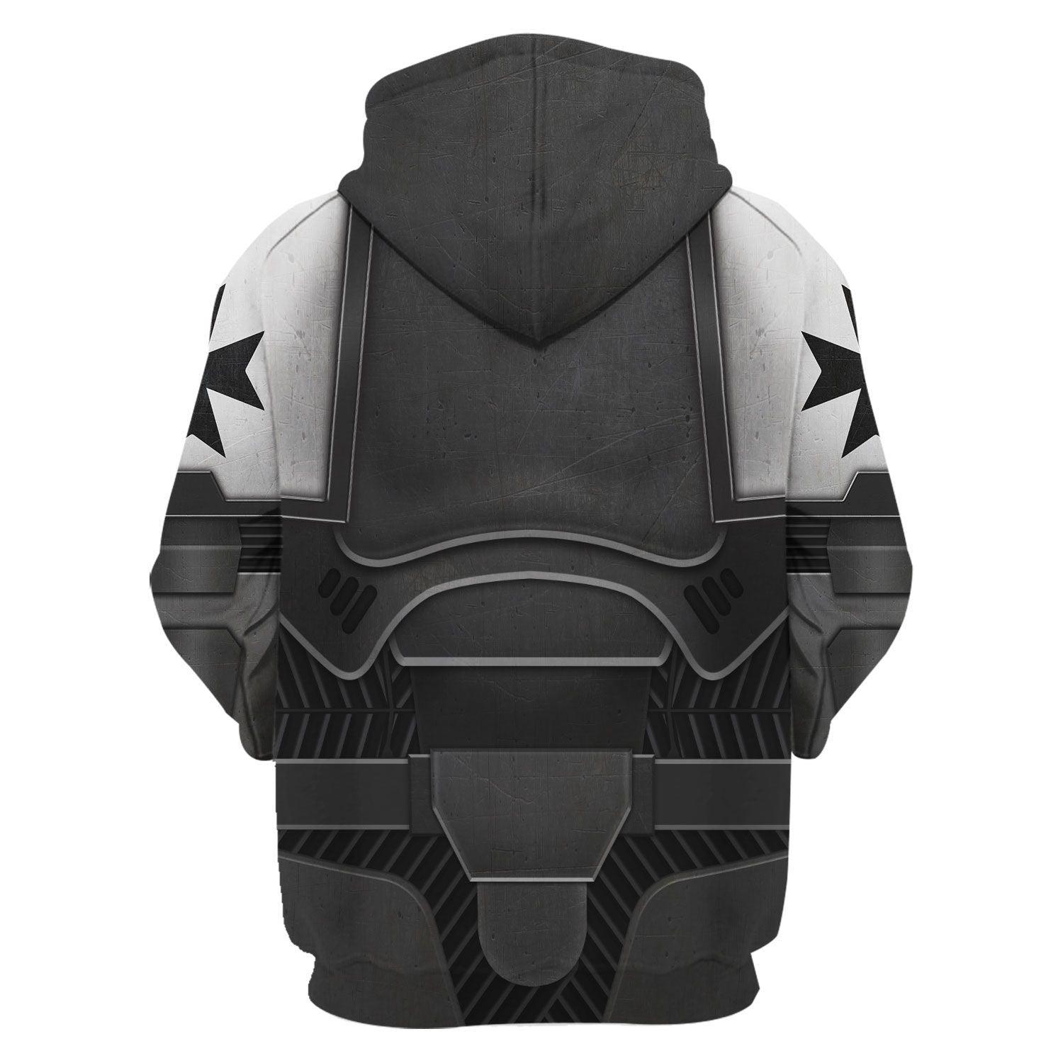 Space Marines Black Templars Warhammer Costume Hoodie Jogger, Space Marines Black Templars Guard Marines Cosplay 3D Hoodie Pants, Warhammer 3D Tracksuit TQT4