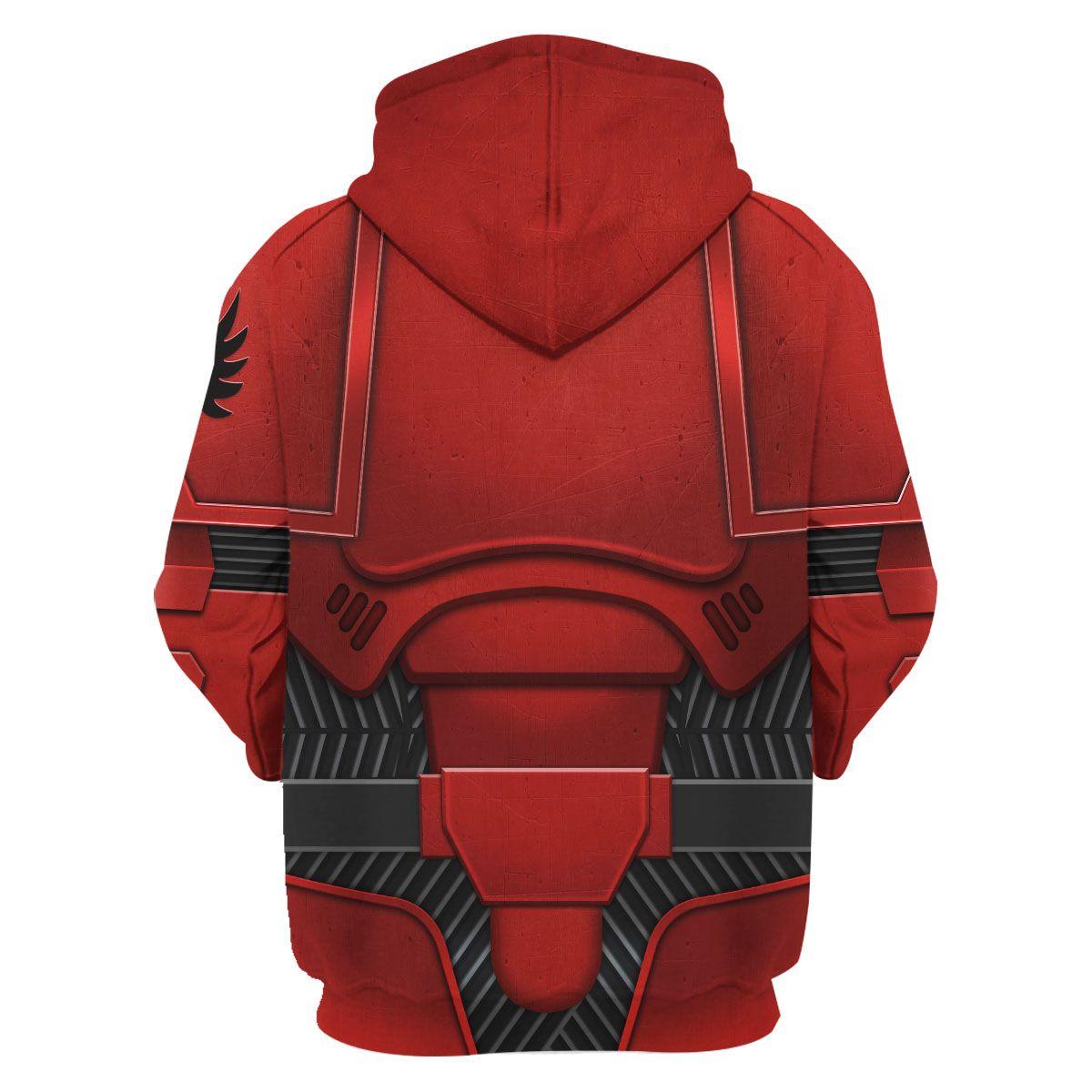 Space Marines Blood Angels V2 Warhammer Costume Hoodie Jogger, Imperial Guard Space Marines Cosplay 3D Hoodie Pants, Warhammer 3D Tracksuit, Warhammer Game Outfit TQT1