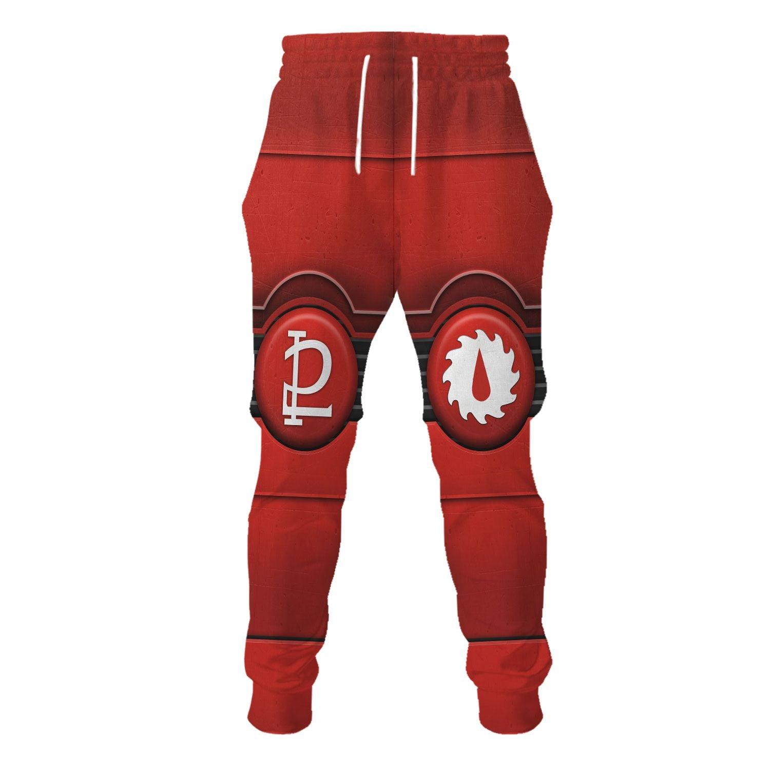 Space Marines Flesh Tearers V2 Warhammer Costume Hoodie Jogger, Space Marines Flesh Tearers V2 Marines Cosplay 3D Hoodie Pants, Warhammer 3D Tracksuit , TQT5