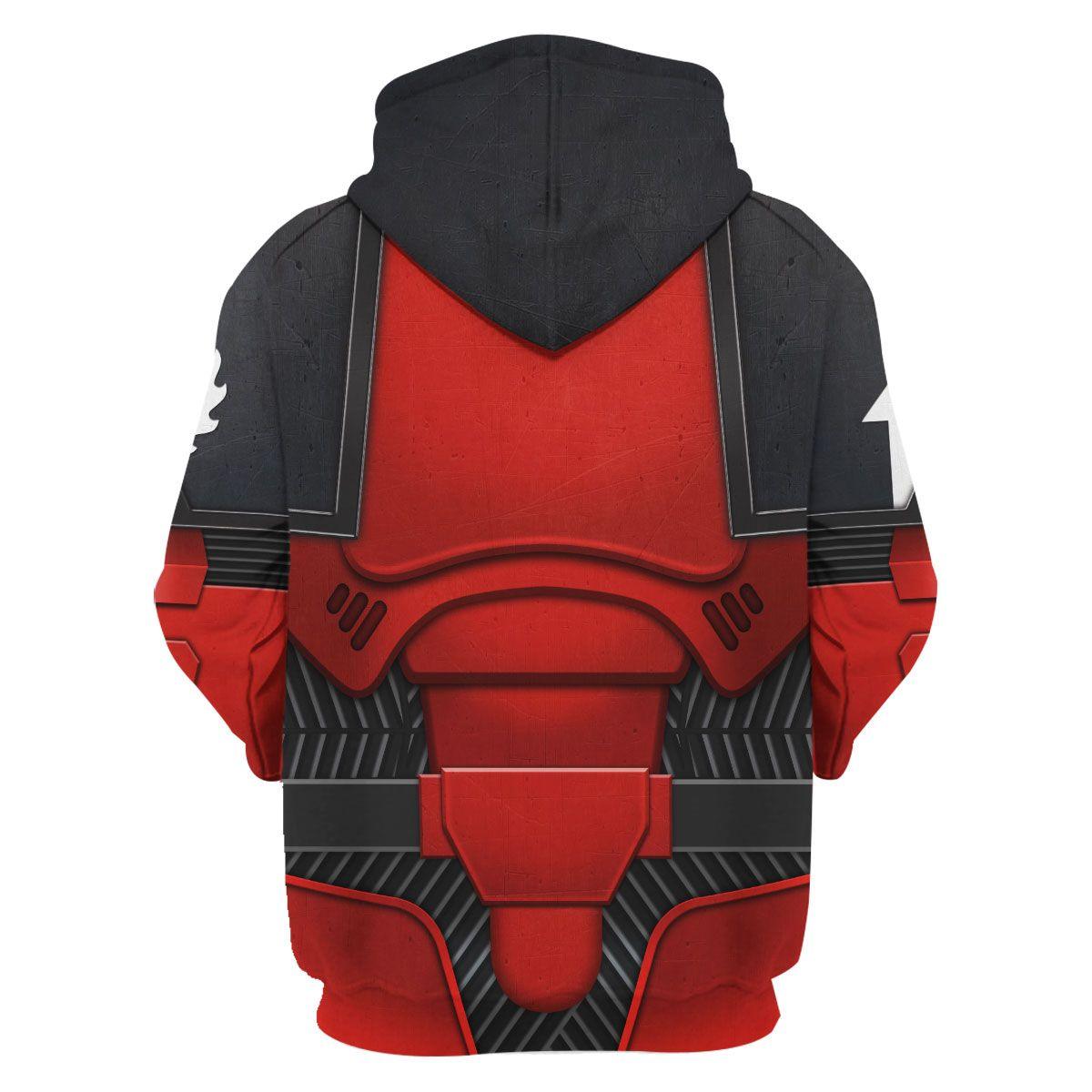 Space Marines Flesh Tearers V2 Warhammer Costume Hoodie Jogger, Space Marines Flesh Tearers V2 Marines Cosplay 3D Hoodie Pants, Warhammer 3D Tracksuit , TQT5
