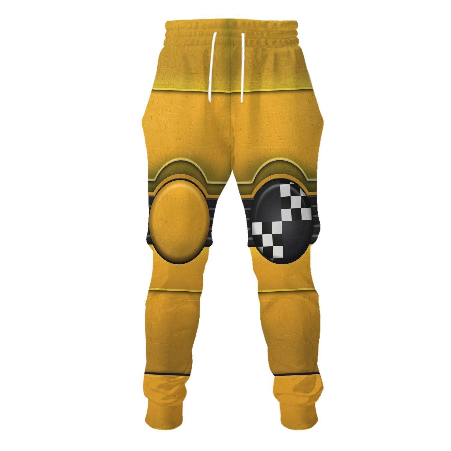 Space Marines Imperial Fists Warhammer Costume Hoodie Jogger,Space Marines Imperial Fists Marines Cosplay 3D Hoodie Pants, Warhammer 3D Tracksuit 