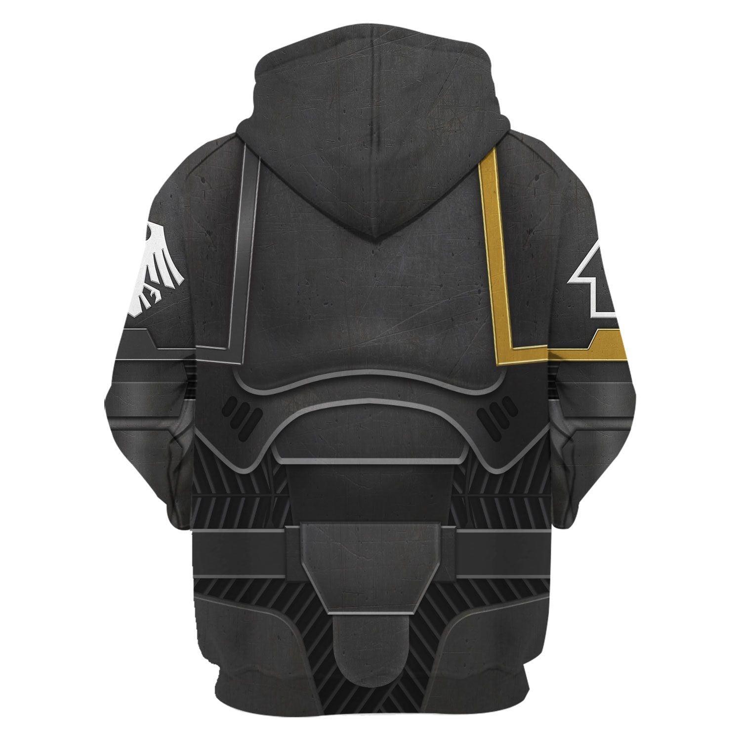 Space Marines Raven Guard Warhammer Costume Hoodie Jogger, Space Marines Raven Guard Marines Cosplay 3D Hoodie Pants, Warhammer 3D Tracksuit TQT4