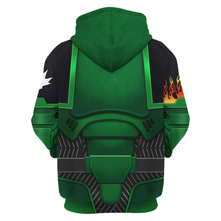 Space Marines Salamanders  Warhammer Costume Hoodie Jogger, Space Marines Salamanders Space Marines Cosplay 3D Hoodie Pants, Warhammer 3D Tracksuit, Warhammer Game Outfit TQT1
